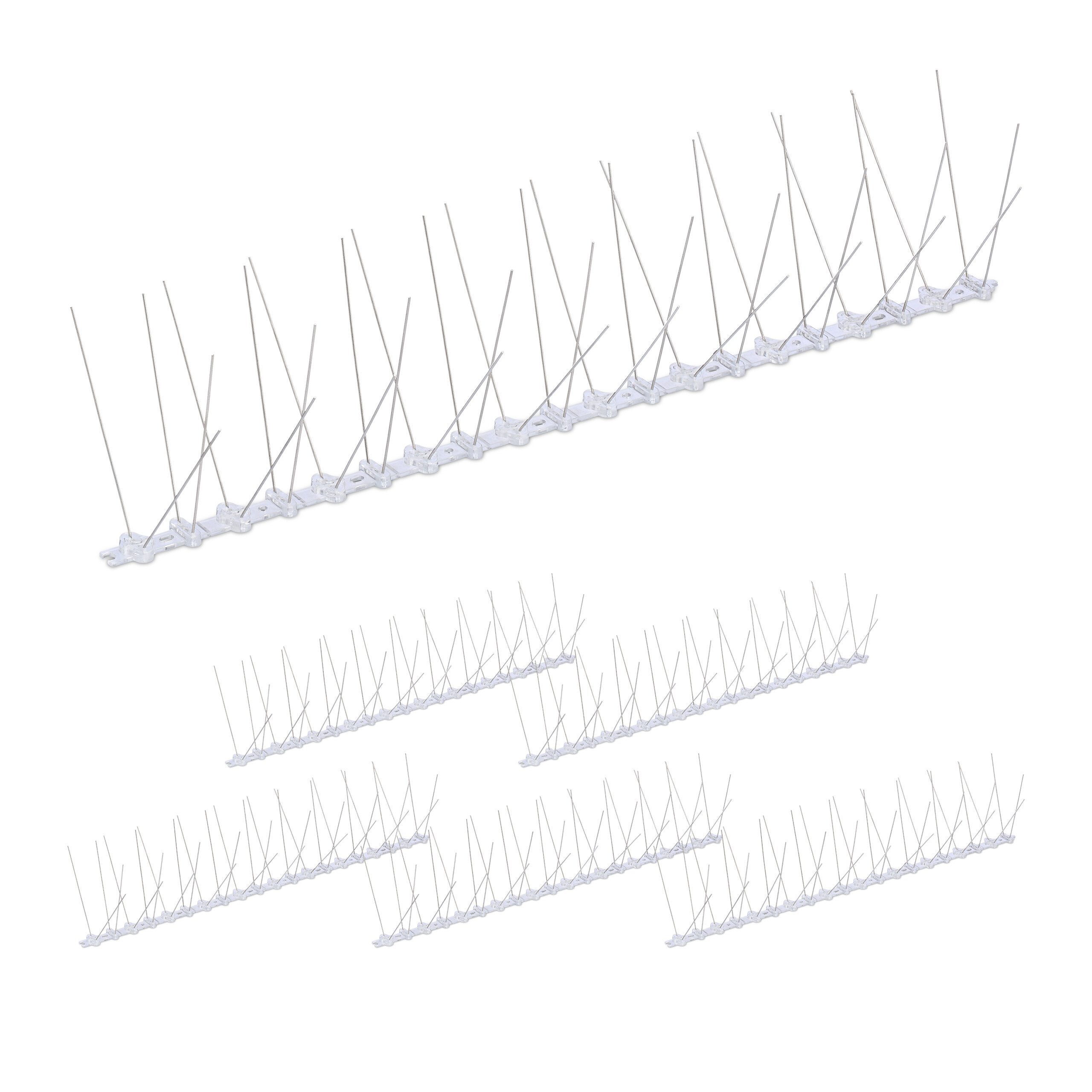 relaxdays Taubenspikes Vogelabwehr Spikes 6er Set, 14x50.5x10.5 cm, 6-St., 6er Set