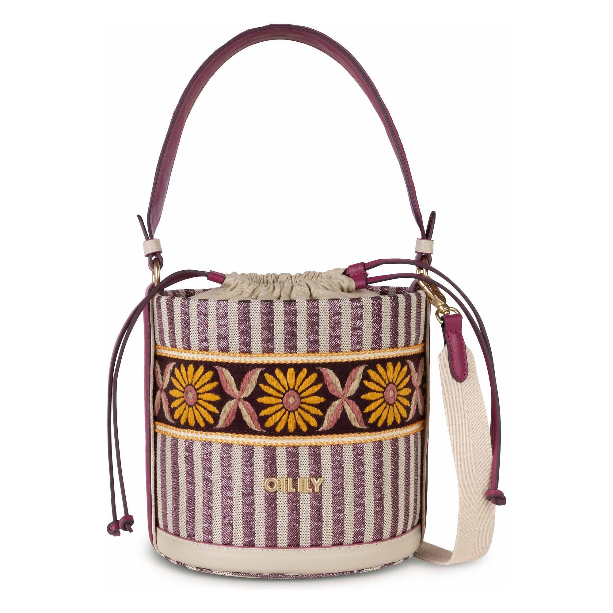 Oilily Beuteltasche Metallic Stripe, Polyester