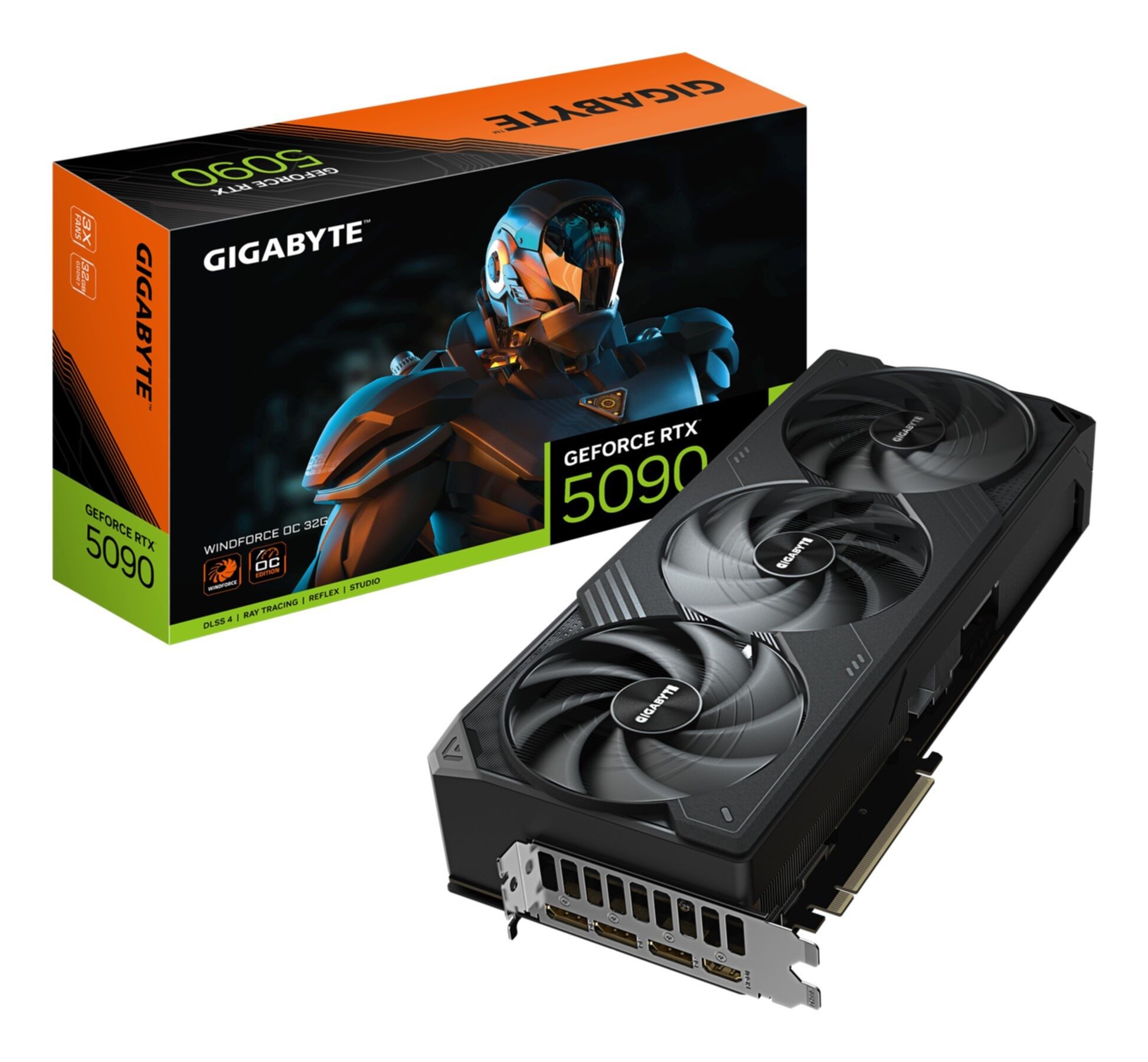 Gigabyte GeForce RTX 5090 WINDFORCE OC 32G Grafikkarte - 32 GB GDDR7, 512 Bit, Grafikkarte