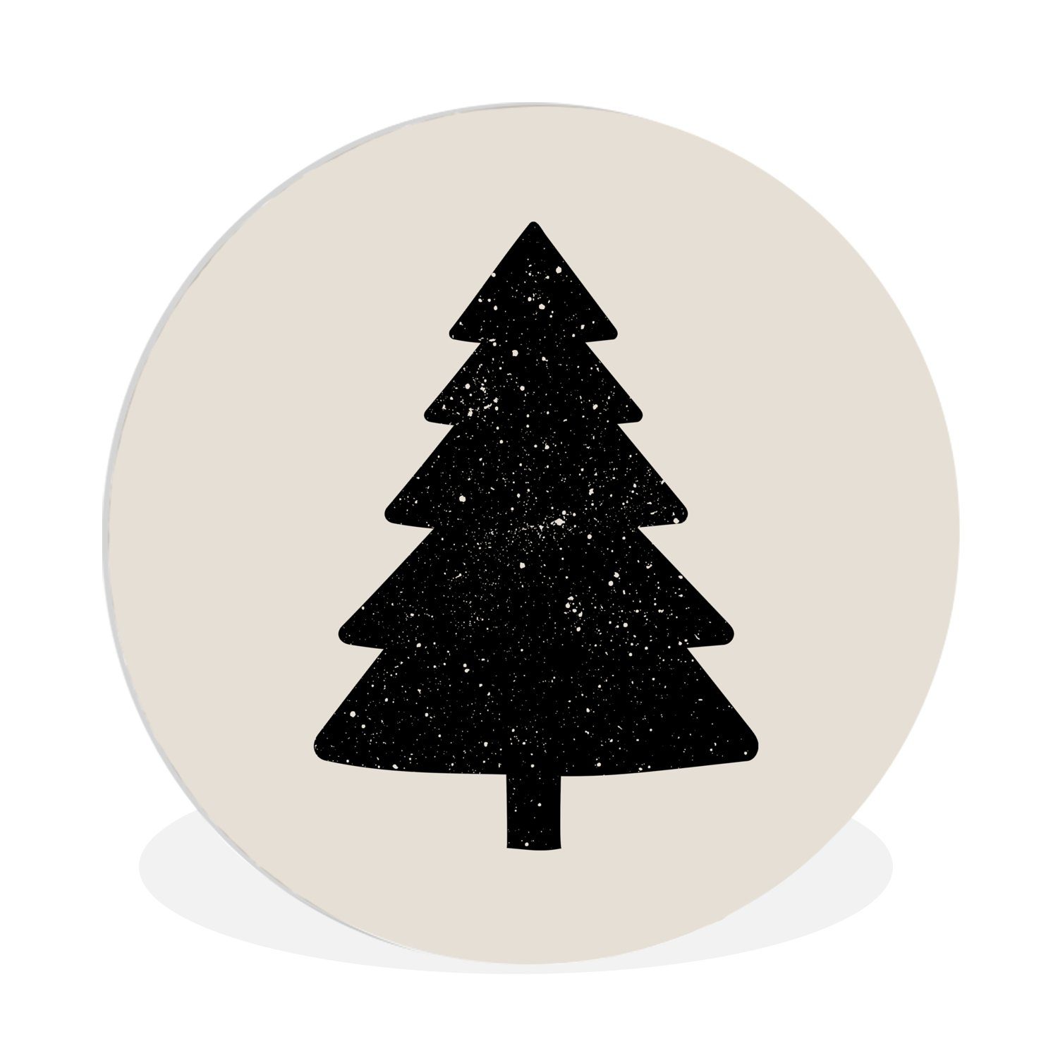 Gemälde Weihnachtsbaum - Schwarz - Urlaub - Beige