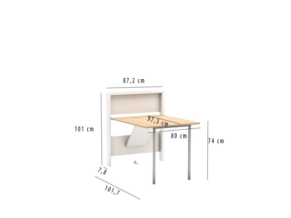 Multimo Küchentisch Multimo Secret Wandklapptisch