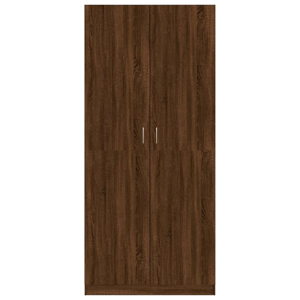 furnicato Kleiderschrank cm Holzwerkstoff 90x52x200 Braun (1-St) Eichen-Optik