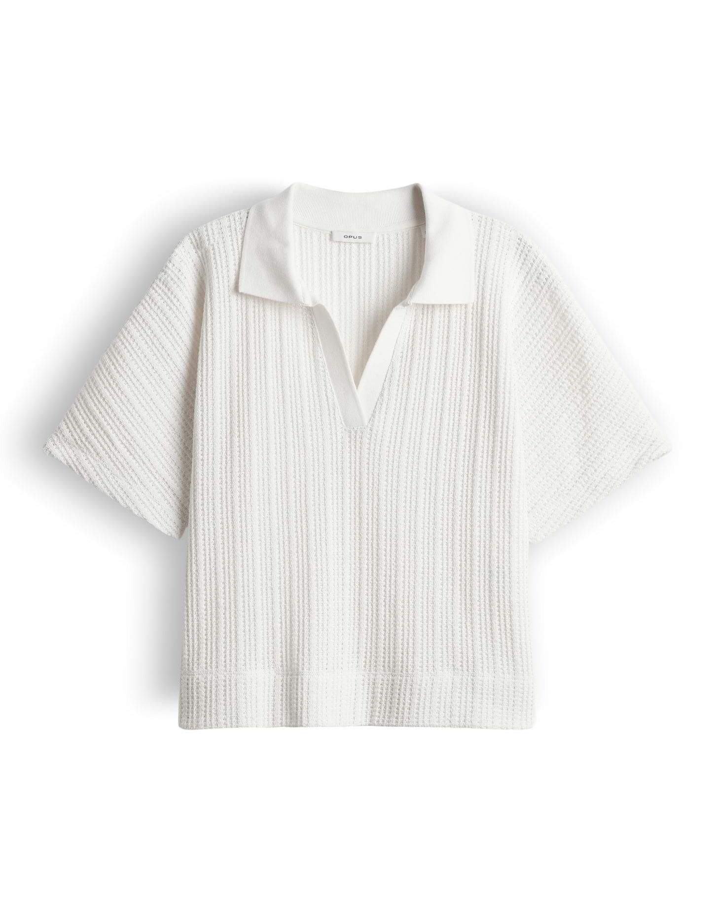 OPUS Poloshirt Sepoko aus weicher Webware mit Strickoptik Seitenschlitze sorgen für angenehme Bewegungsfreiheit