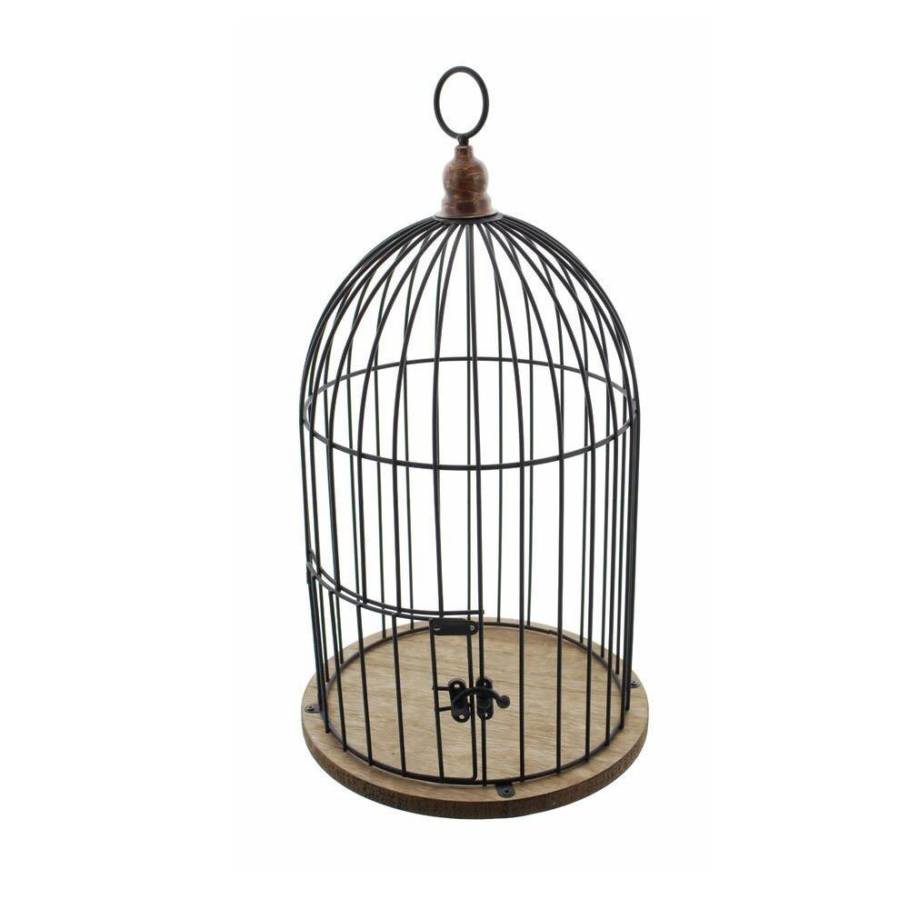 Home-trends24.de Dekoobjekt Deko Käfig Vogelkäfig Objekt Hänge Dekoration Metall Schwarz – Bild 4 von 4