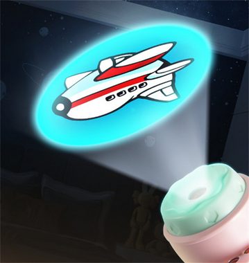 RefinedFlare Nachtlicht Kinder-Cartoon-Projektionstaschenlampe, leuchtendes Spielzeug