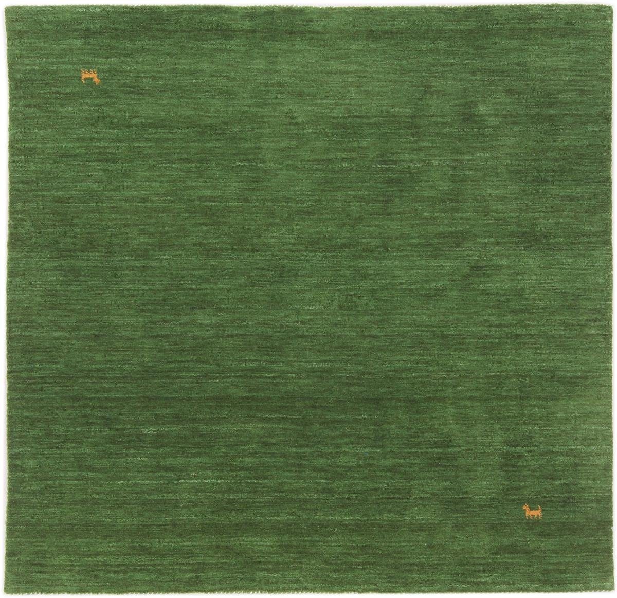 Loom Gabbeh rechteckig, 12 Quadratisch, Green Orientteppich mm Höhe: Orientteppich Moderner Trading, Nain 99x100