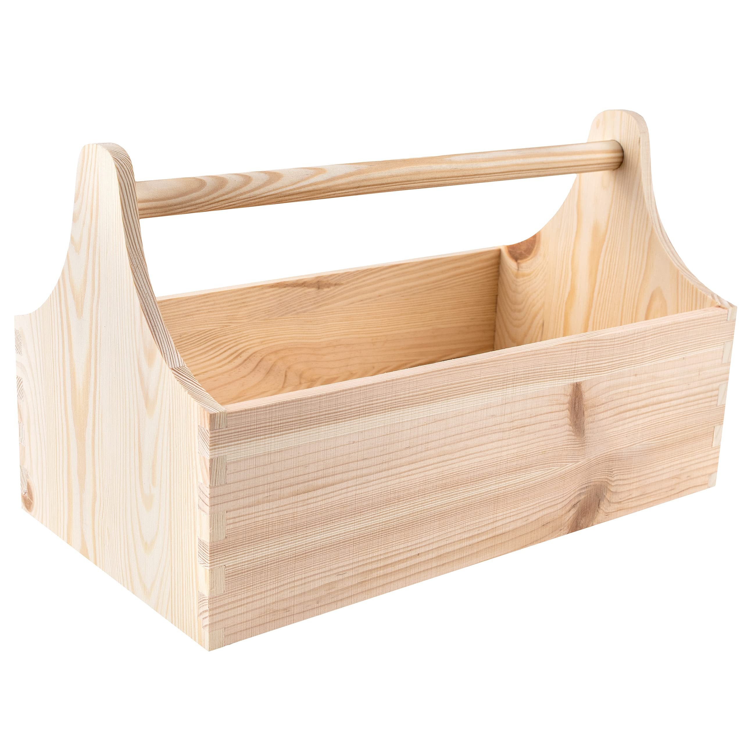 Creative Deco Werkzeugkoffer Werkzeugkasten aus Holz 34 x 18 x 20,5 cm Toolbox