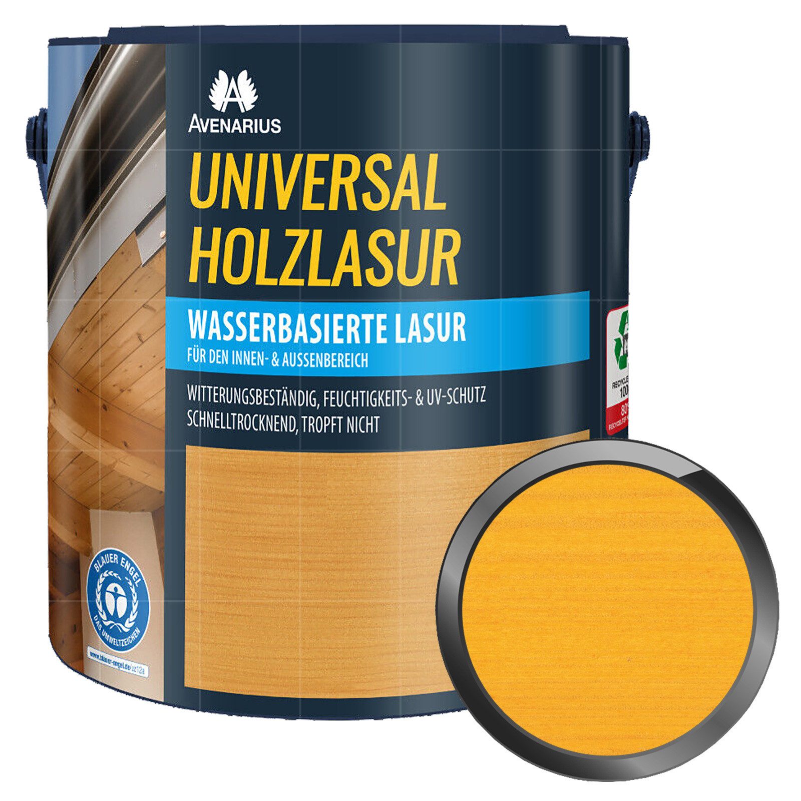Avenarius Holzschutzlasur Universal Holzlasur - 5 Ltr