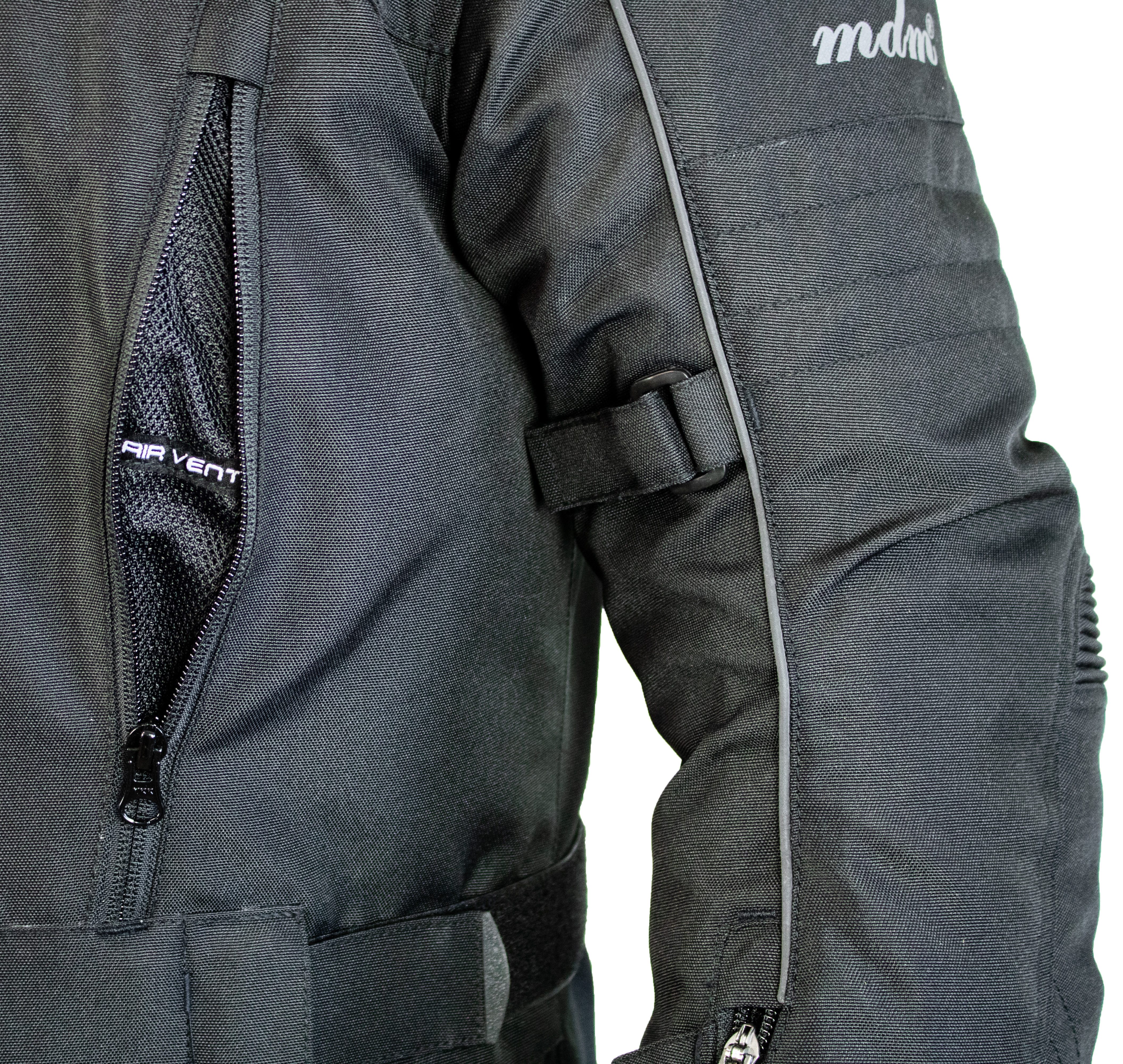 MDM Motorradjacke Touren Motorradjacke wasserdicht mit Thermofutter und Belüftung (1 Motorradjacke inklusive Protektoren) Wasserdichte Motorradjacke mit Thermofutter und Protektoren