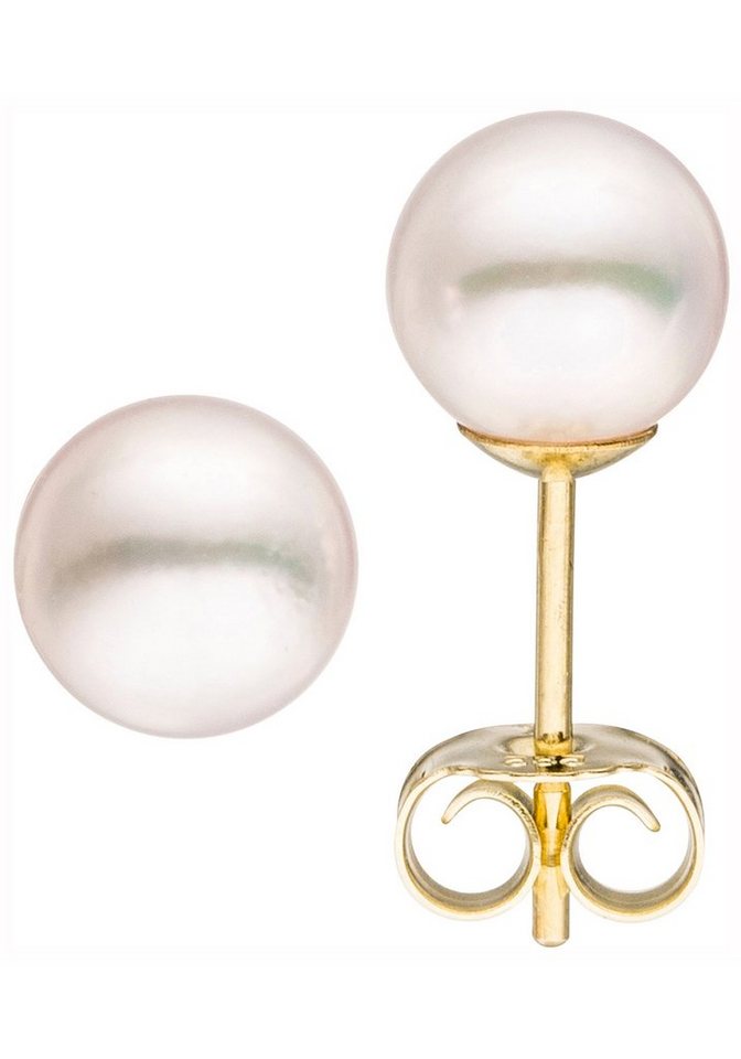 JOBO Paar Ohrstecker, 585 Gold mit Akoya... JOBO Paar Ohrstecker, 585 Gold mit Akoya...