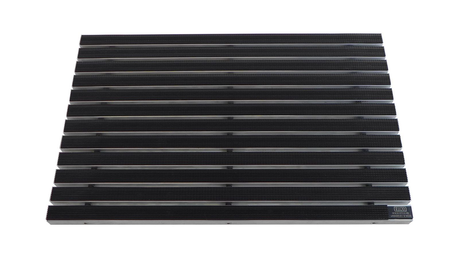 Emco Fußmatte Eingangsmatte DIPLOMAT, Gummi Schwarz, rechteckig, Höhe: 22 mm, Größe: 1000x500 mm, für Innen- und Außenbereich