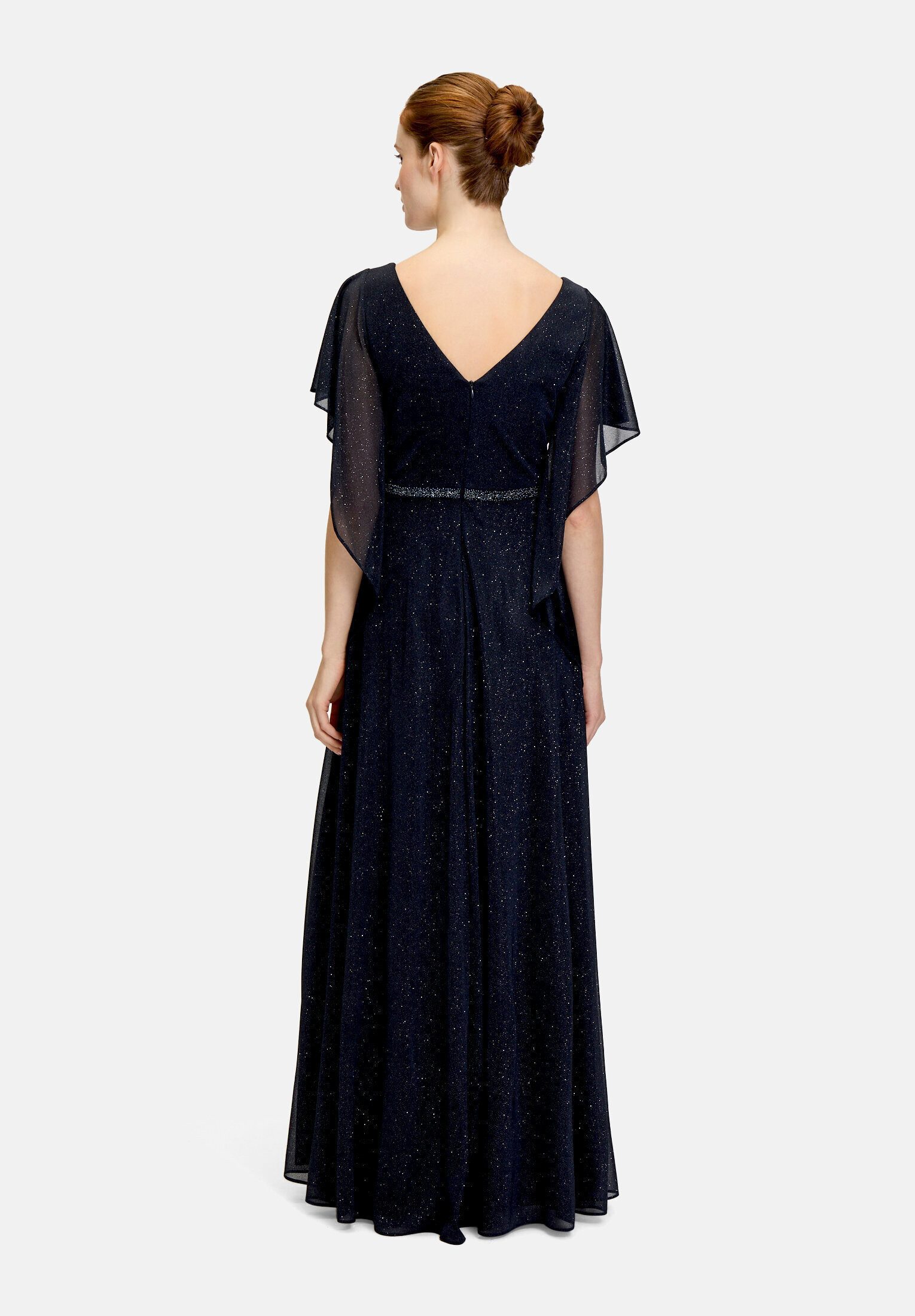 Vera Mont Abendkleid Damen im Glitzer-Look Falten