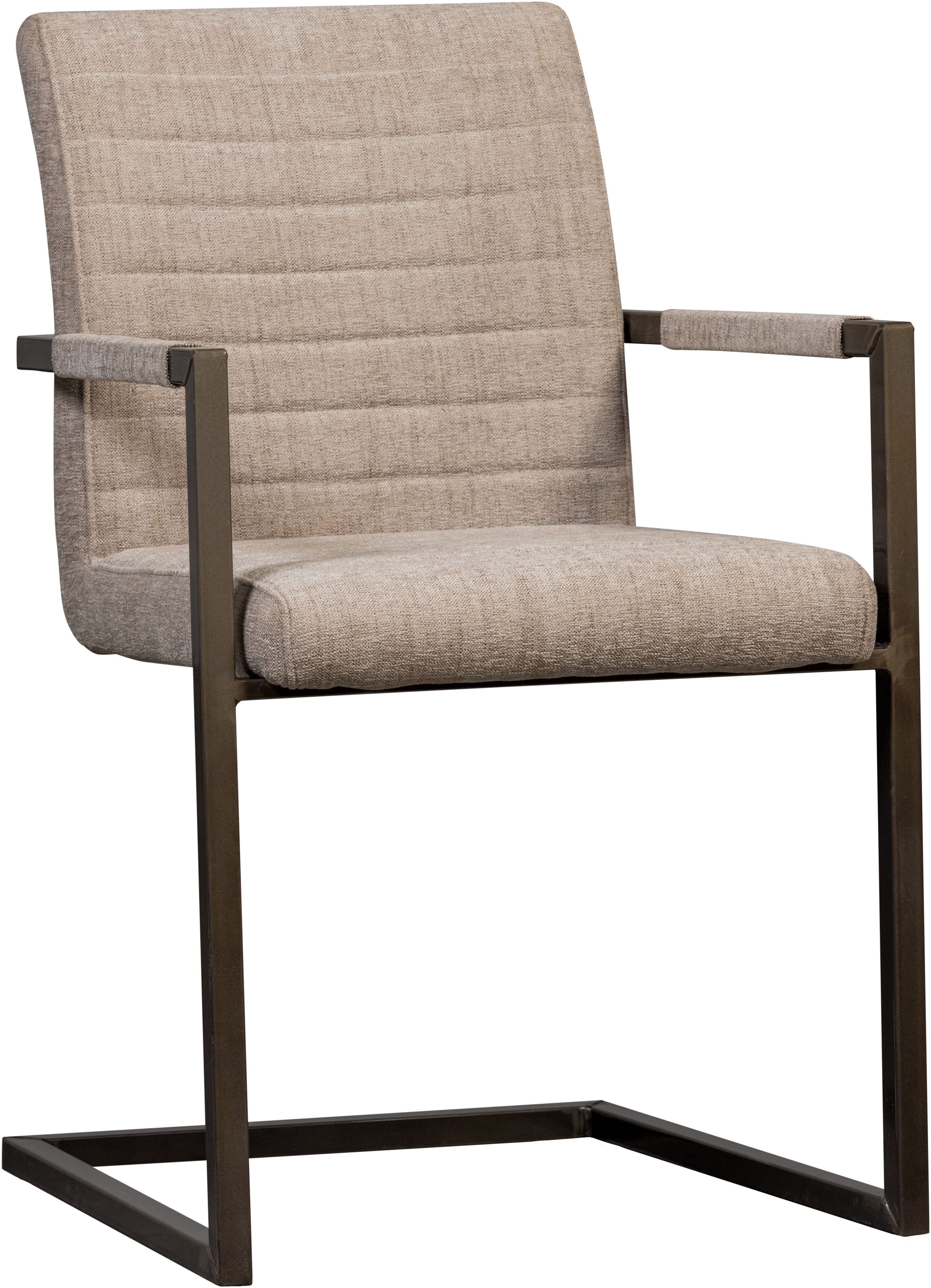 WOOOD Esszimmerstuhl Bas (Set, 2 St), Freischwinger, gepolstert, Breite 54 cm, Metallgestell