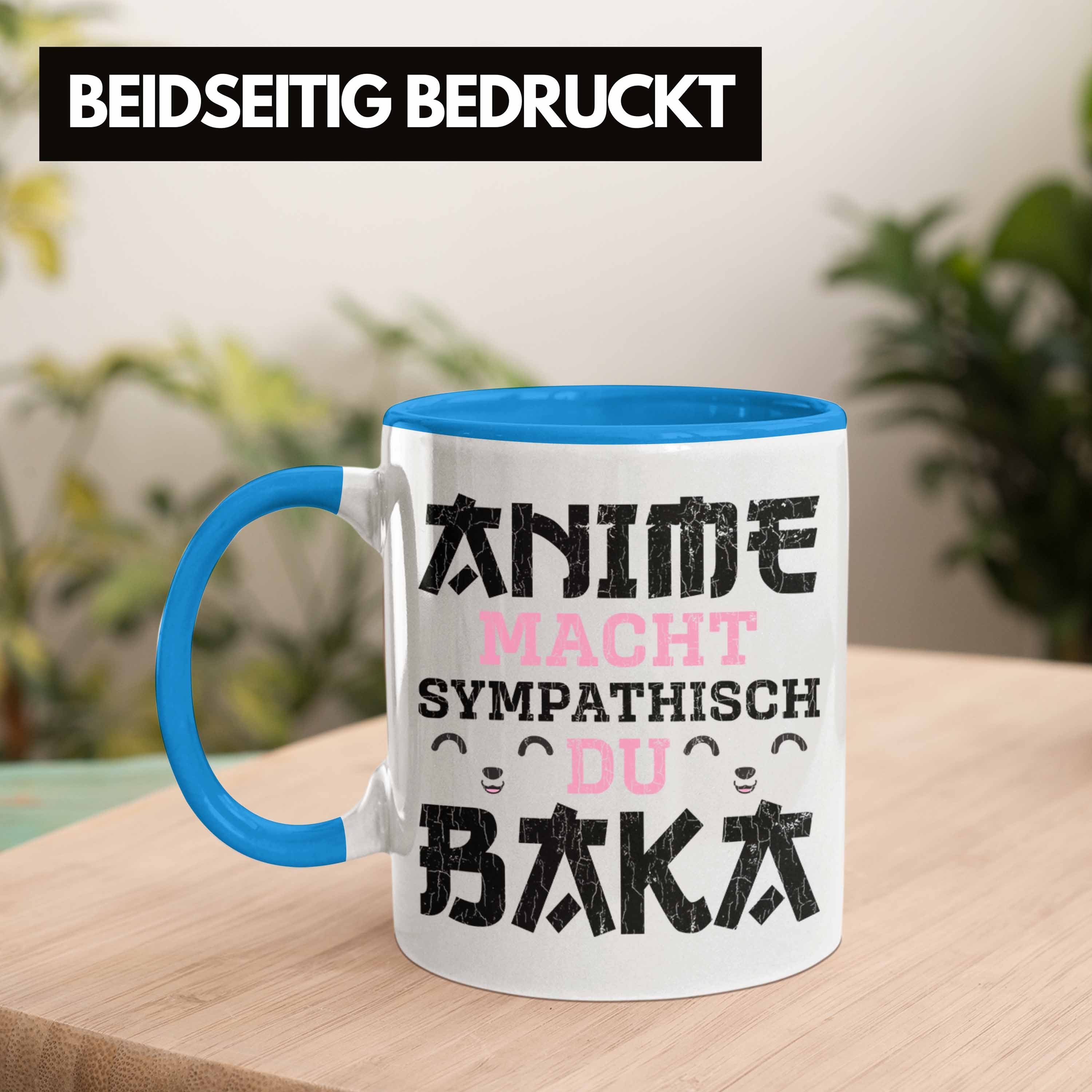 Trendation Tasse Trendation Anime Anme Blau Spruch Deko Geschenk Kaffeetasse Geschenke Fan Sympathisch Tasse 