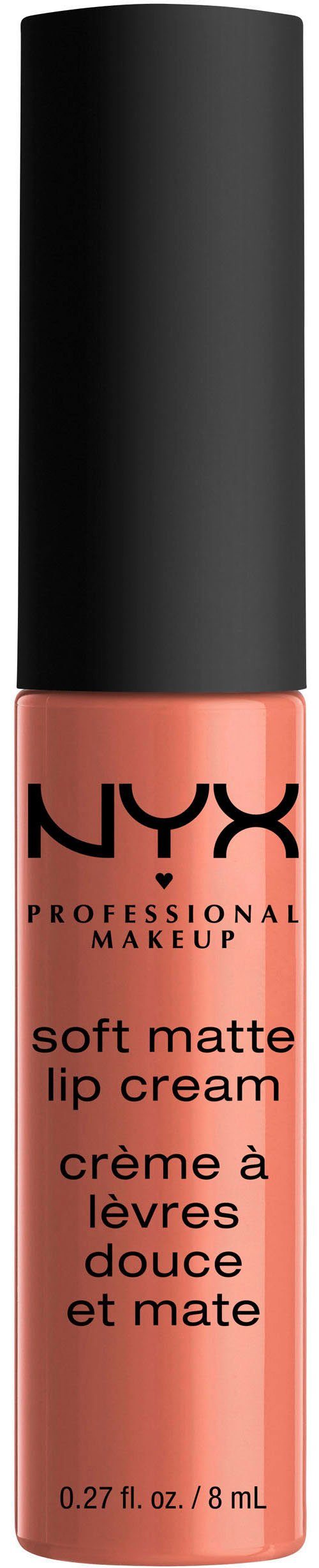NYX Lippenstift Professional Makeup Soft Matte Lip Cream, mit natürlichen Inhaltstoffen