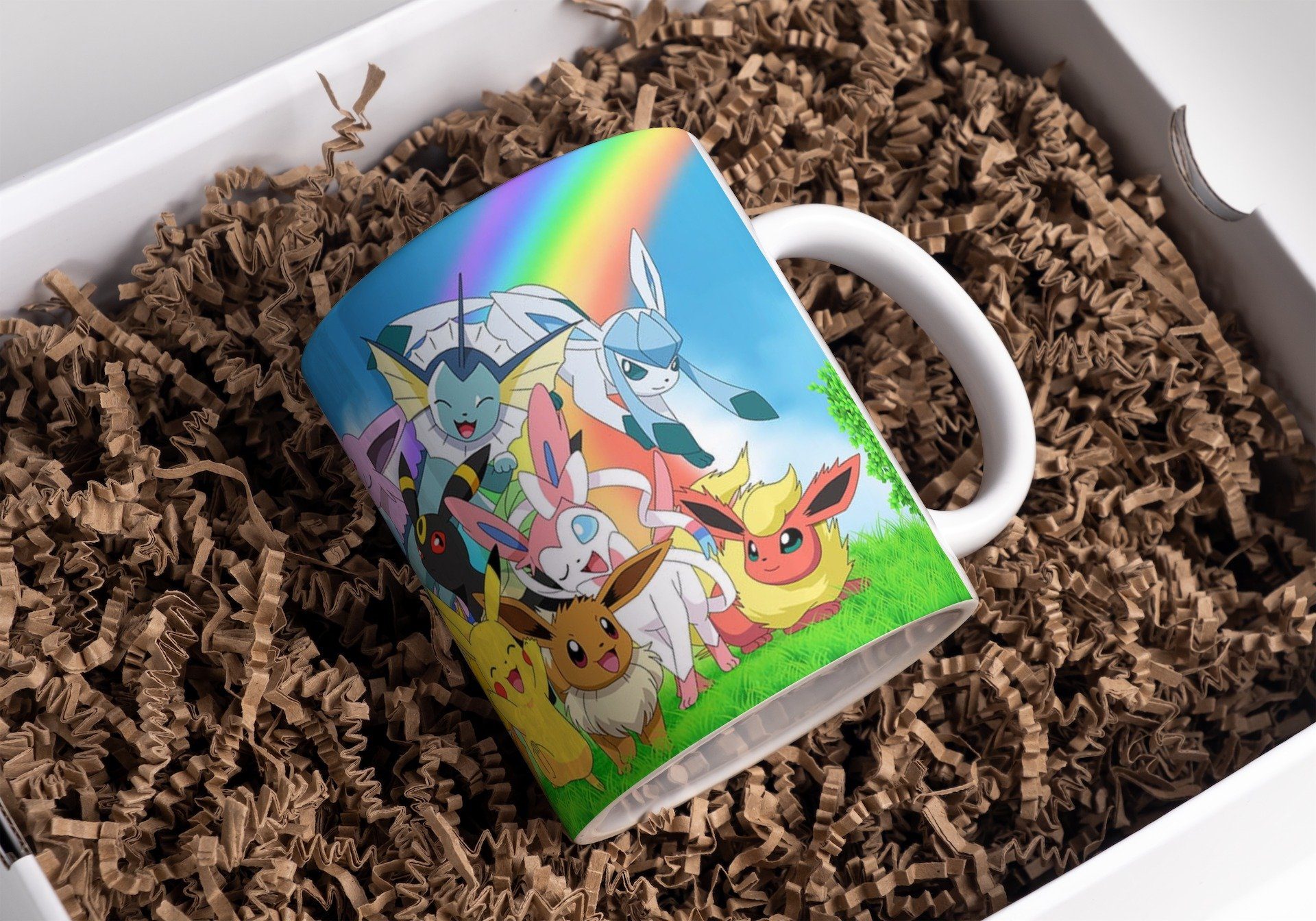 Tinisu Tasse Pokemon Tasse Evoli Nachtara Feelinara Kaffeetasse 325ml Mug Cup
