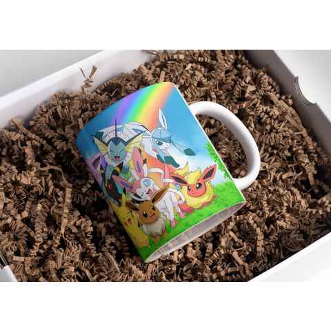 Tinisu Tasse Pokemon Tasse Evoli Nachtara Feelinara Kaffeetasse 325ml Mug Cup