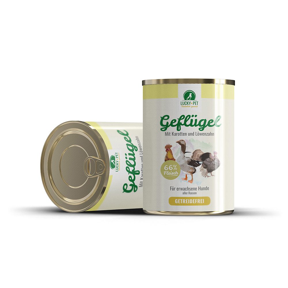 Lucky-Pet Geflügel mit Karotten & Löwenzahn, 400g