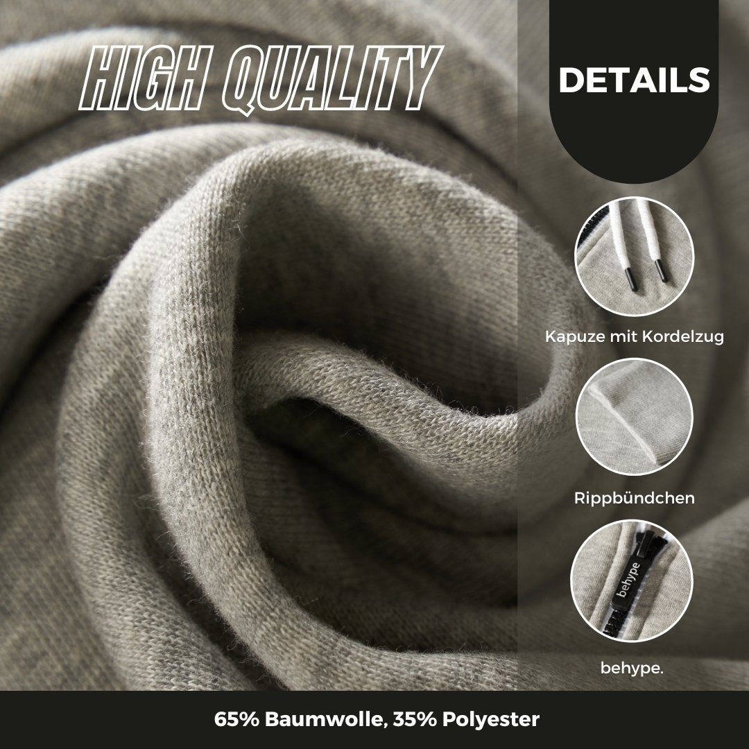 behype Kapuzensweatjacke BHSADAO Basic Kapuzenpullover Hoodie Pullover Swea günstig online kaufen