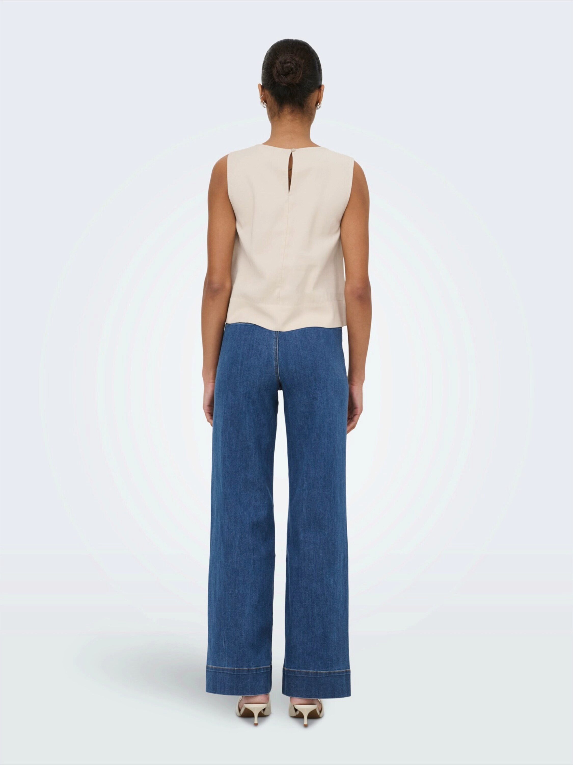 ONLY Weite Jeans ONLWAUW (1-tlg) Plain/ohne Details
