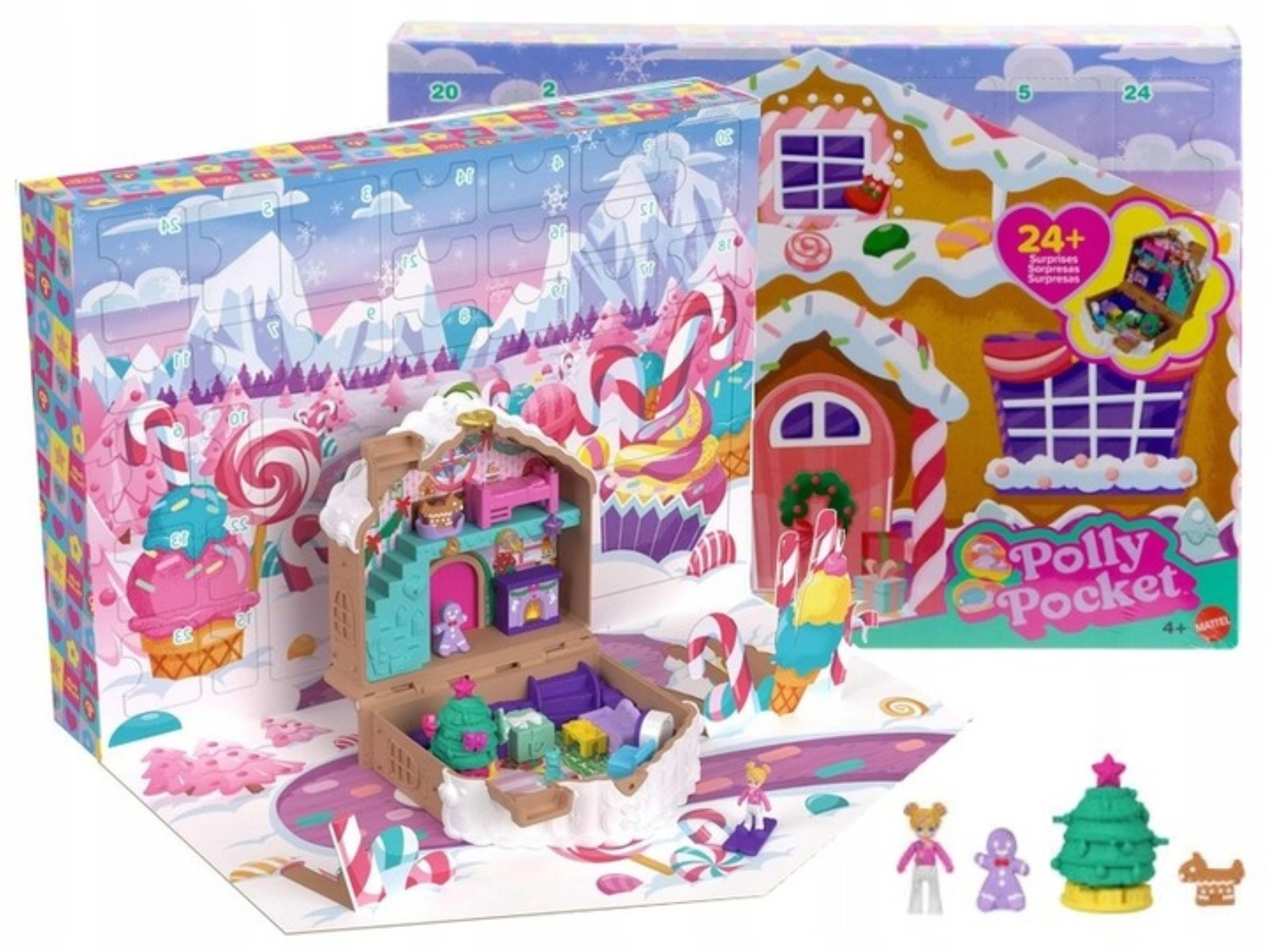 Polly Pocket Adventskalender Polly Pocket Adventskalender 2024 – Lebkuchenhaus & 24 Überraschungen (1-tlg)