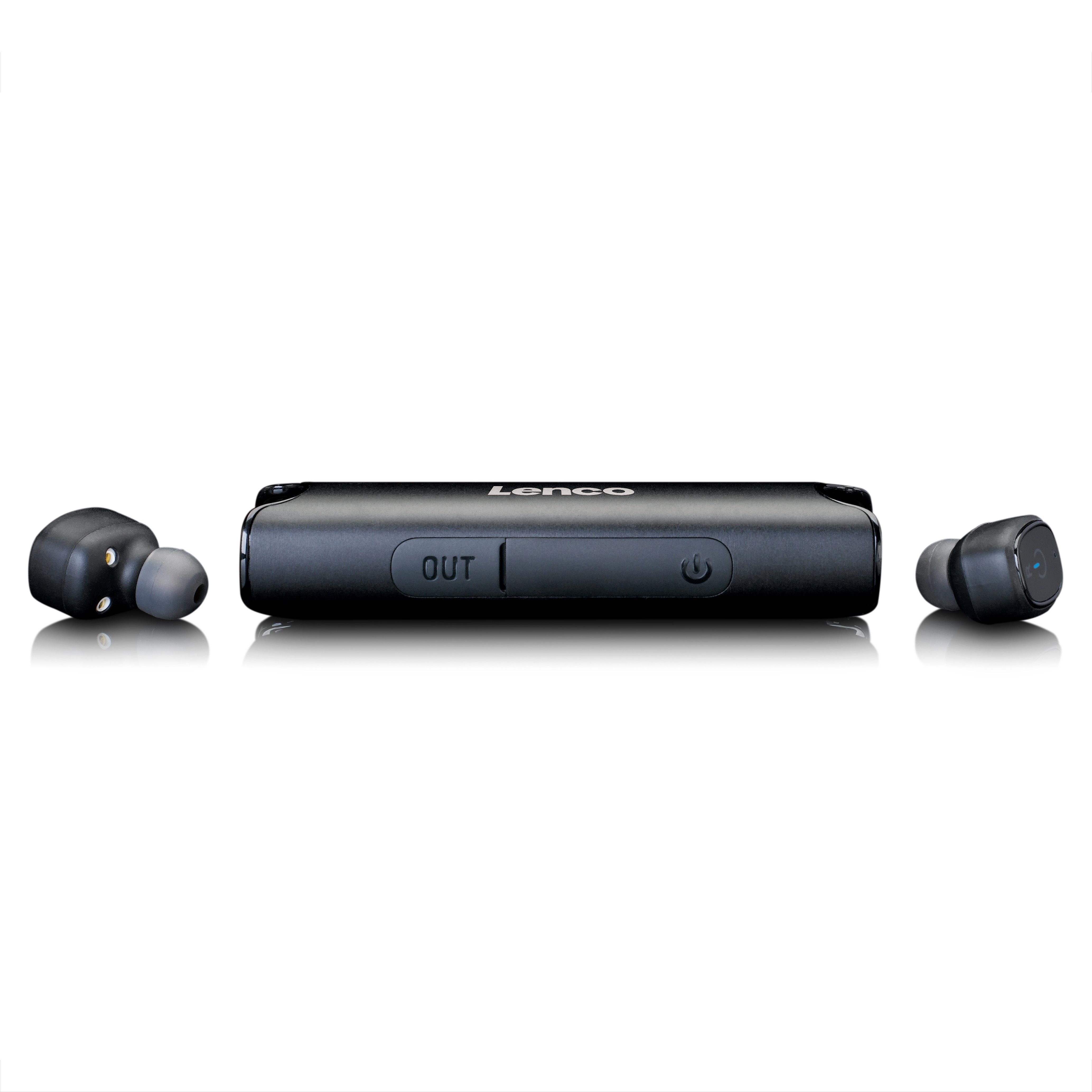 Lenco EPB-440BK In-Ear-Kopfhörer (Bluetooth, TWS Bluetooth, 9h Akku, Mikrofon inkl. Power Docking & USB-Ladekabel)