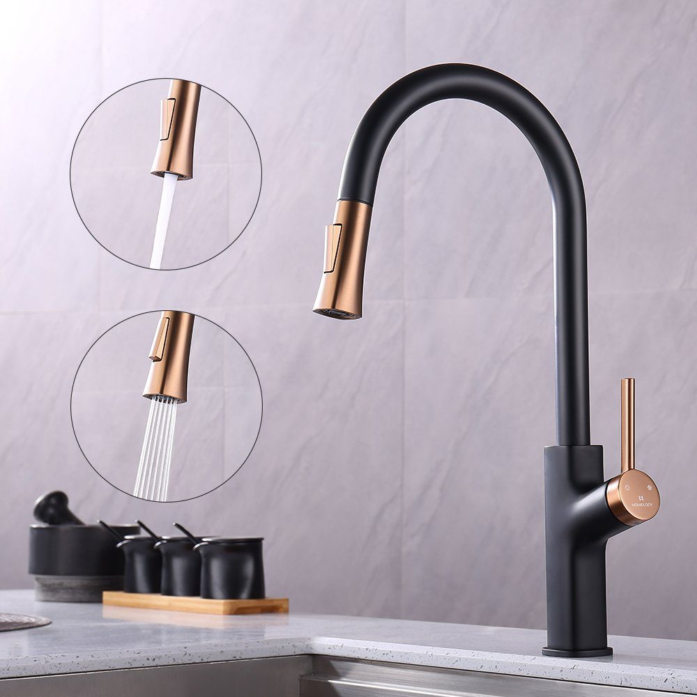 HOMELODY Küchenarmatur Wasserhahn Küche 2 Strahlart Spültischarmatur Hochdr günstig online kaufen