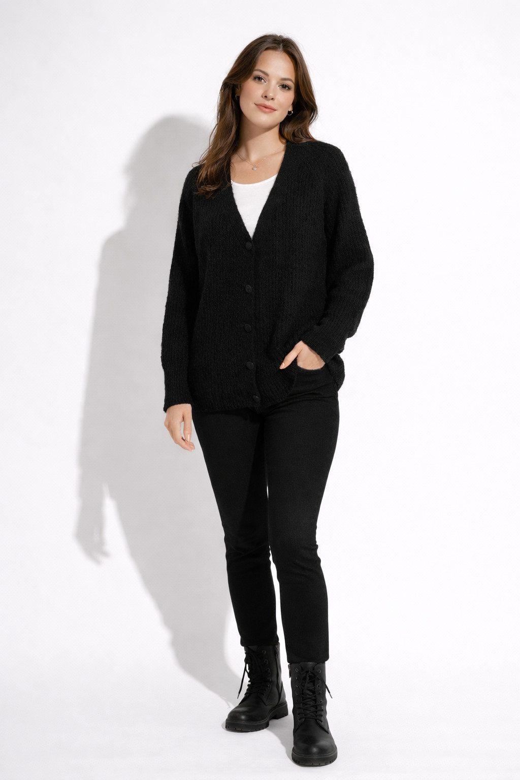 ITALY VIBES Strickjacke - Cardigan - gestrickte Jacke für Damen ONE SIZE / passend für Größe S - XXL