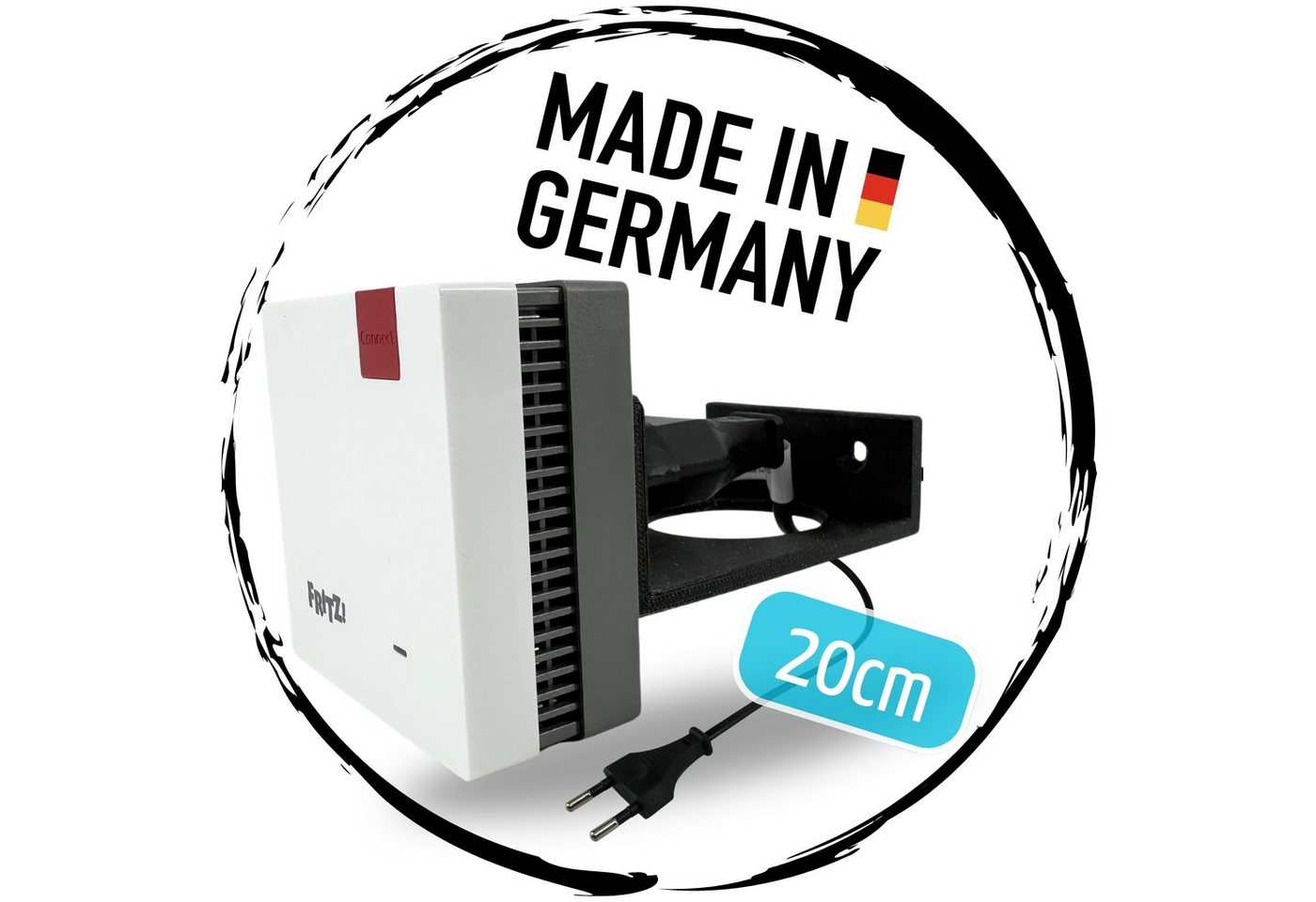 TronicXL Wandhalterung 20cm Verlängerung Wandhalterung für WLAN Repeater für Fritz 600 1200, (für 1750E 2400 AVM Fritz! Halterung)