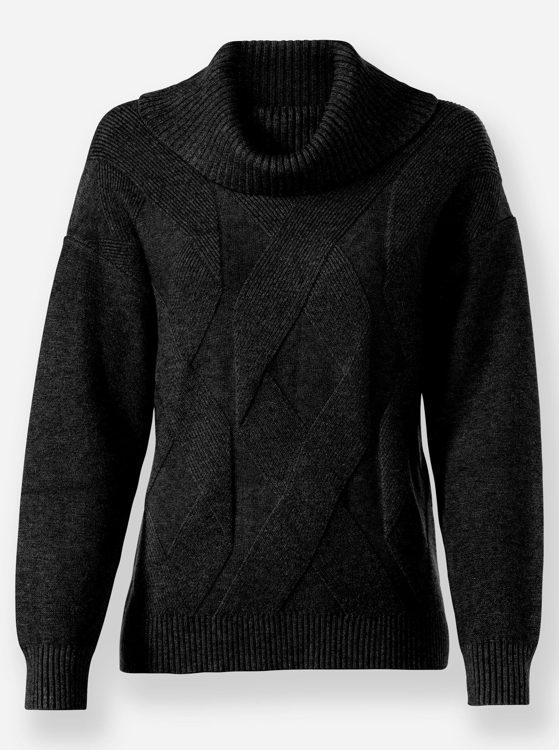 heine Strickpullover Pullover Langarm Links-Strick, Zopfmuster