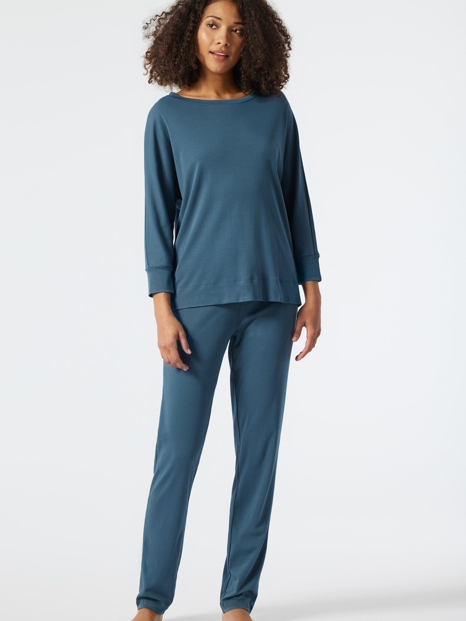 Pyjama Schiesser Nightwear Blau Modern