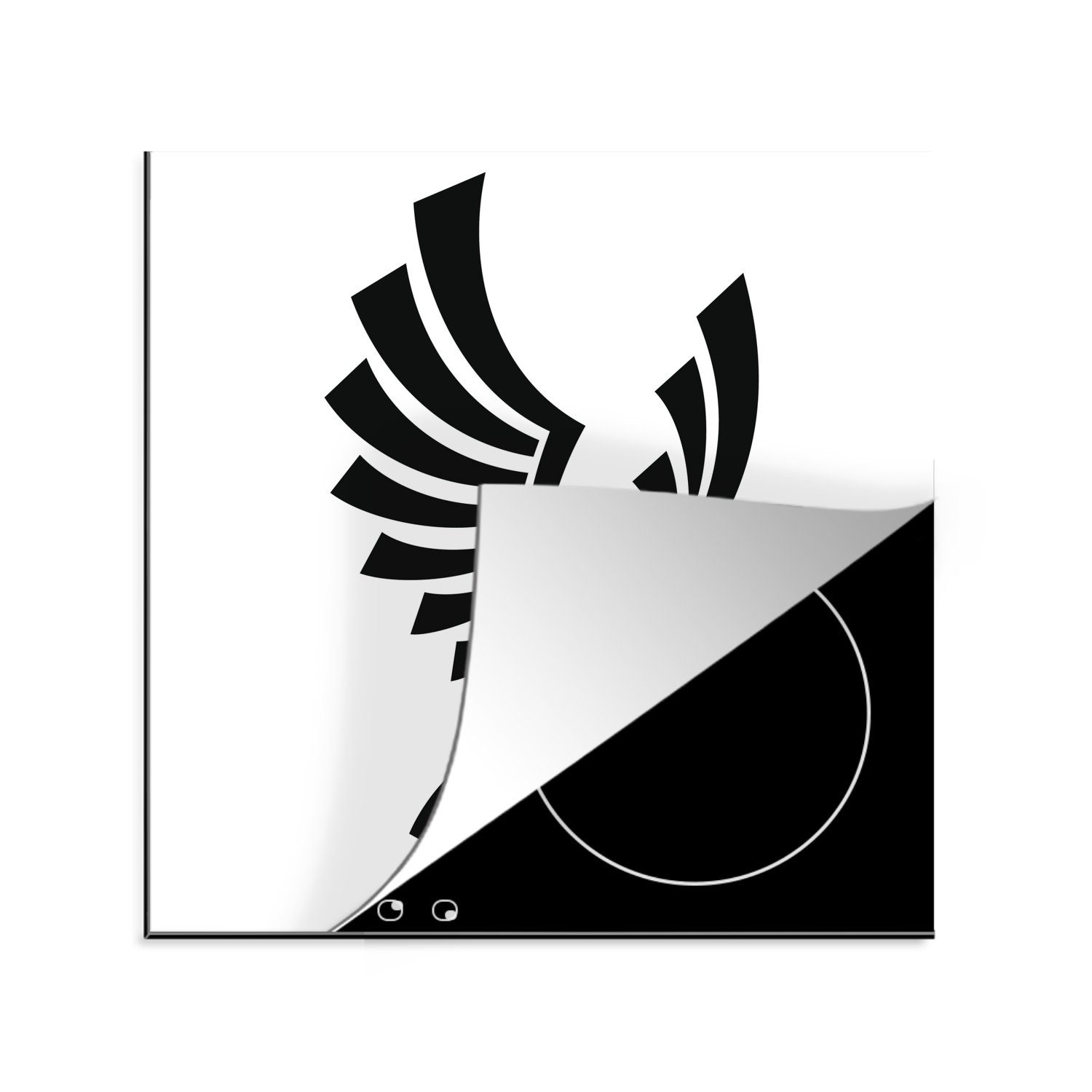 cm, MuchoWow Ceranfeldabdeckung, (1 Arbeitsplatte für dem 78x78 Symbol Illustration Adlers, mit küche Herdblende-/Abdeckplatte Vinyl, tlg), eines