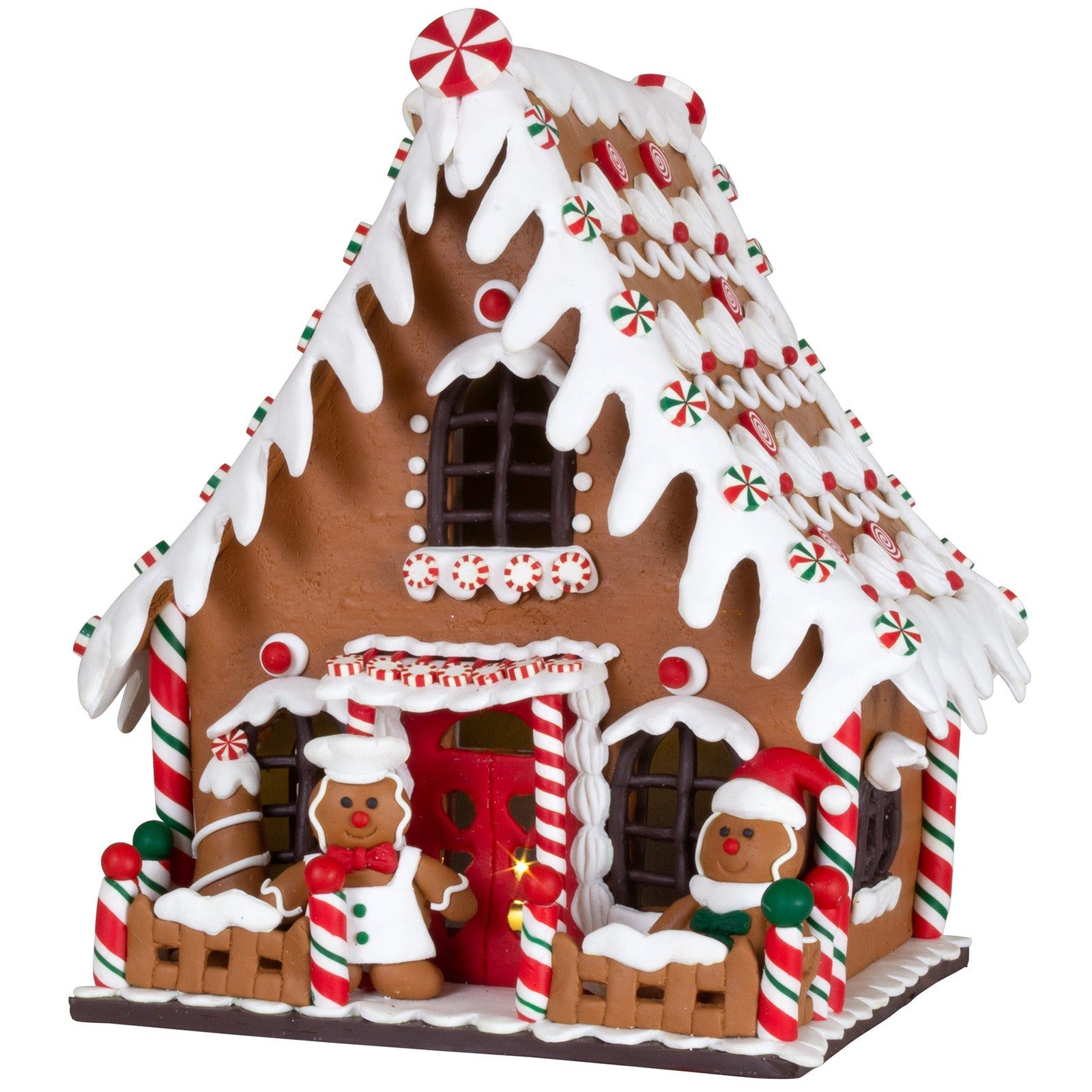 Christmas Paradise Weihnachtshaus Lebkuchenhaus mit LED 23 cm, Weihnachtsdeko, braun, leuchtet