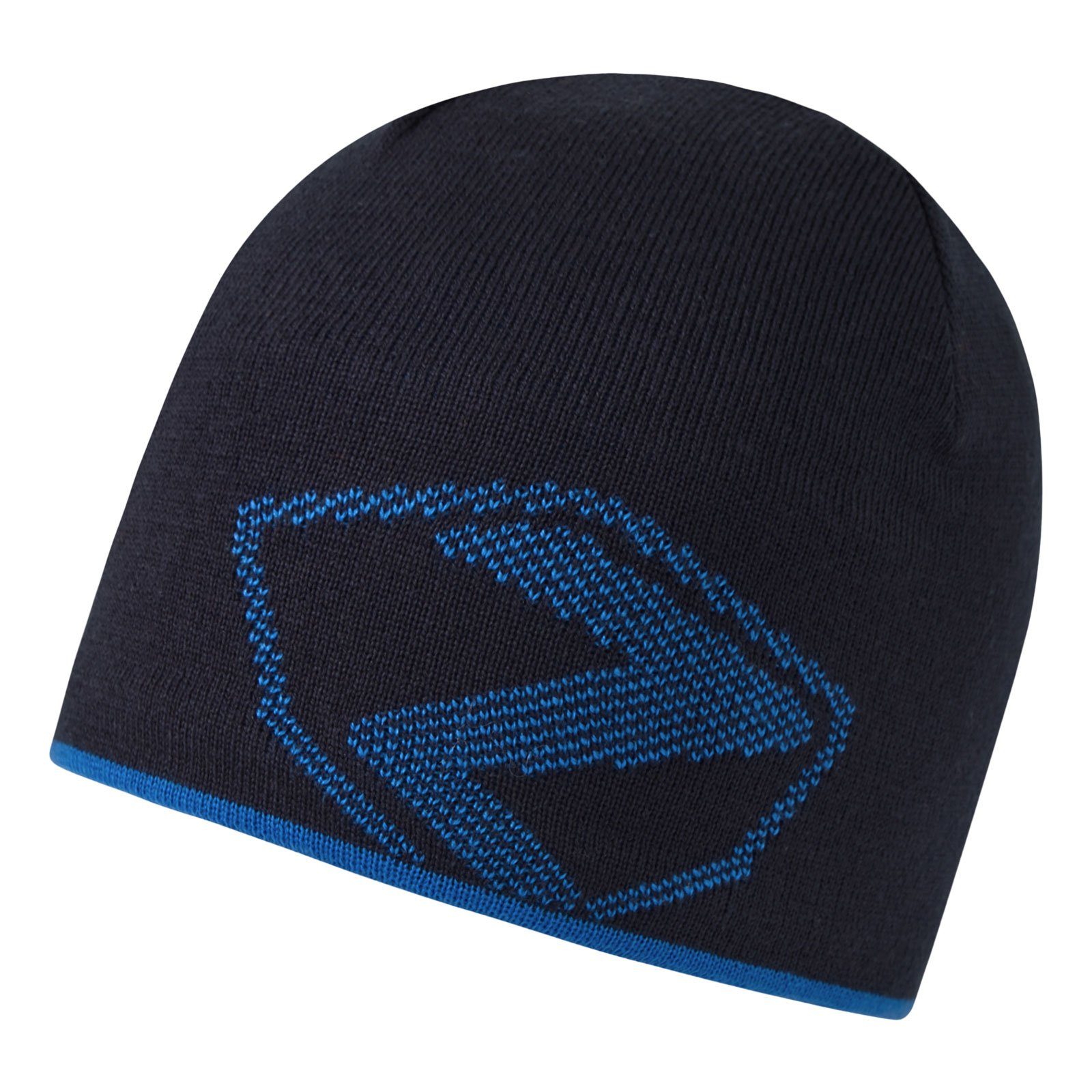 Ziener Beanie Iphur mit eingestricktem Logo blau