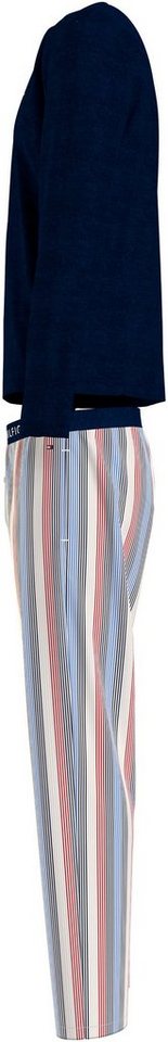 Tommy Hilfiger Underwear Pyjama LS PANT WOVEN SET PRINT (Set, 2 tlg., 2er) mit  Logobund