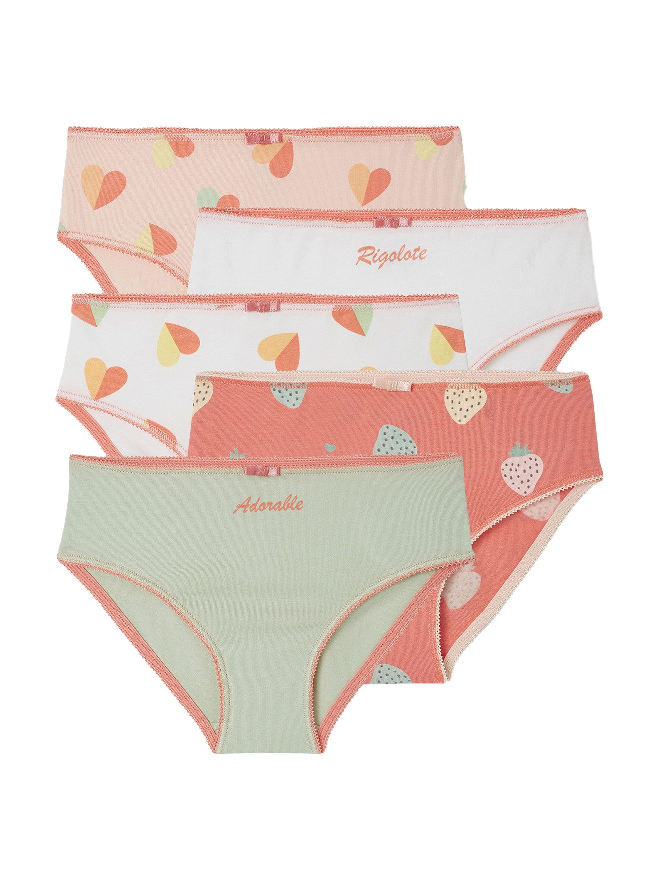 Slip 5er-Pack Mädchen Slips mit kleiner Schleife