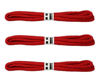 Hummelt® Baumwollseil Seil (8mm Hohlgeflecht (ohne Kern), an jedem Ende mit Kreppband verschlossen), versch. Längen 3x7,5m, versch. Farben beige (Natur), schwarz, rot, grau, weiß