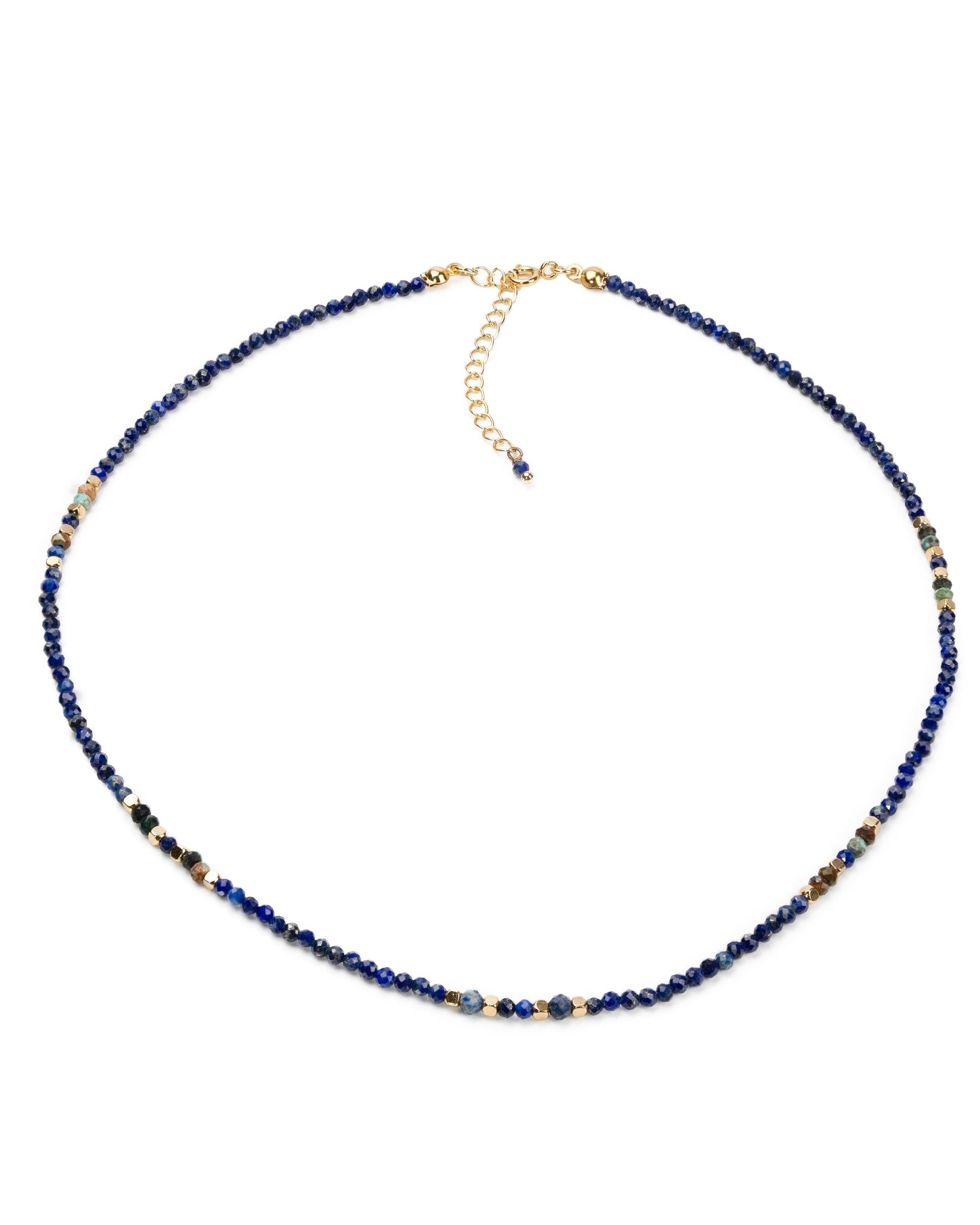 MayTree Collier Lapislazuli mit 18K vergoldeten Elementen (Stück, 1-tlg), N günstig online kaufen