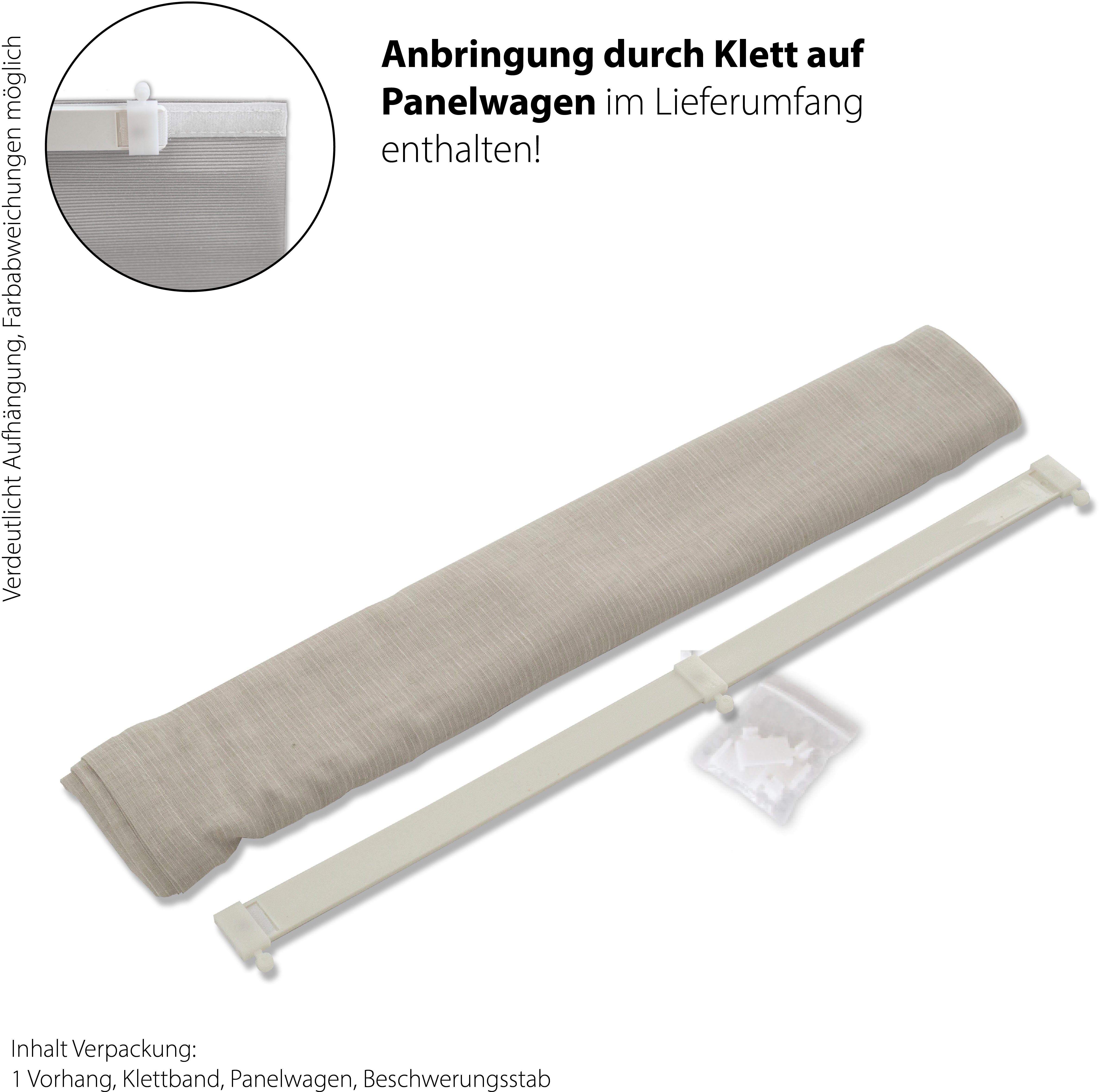 HOMING Schiebegardine Faria (1 St), Paneelwagen, abdunkelnd, Chenille, modern, Wohnzimmer, Schlafzimmer