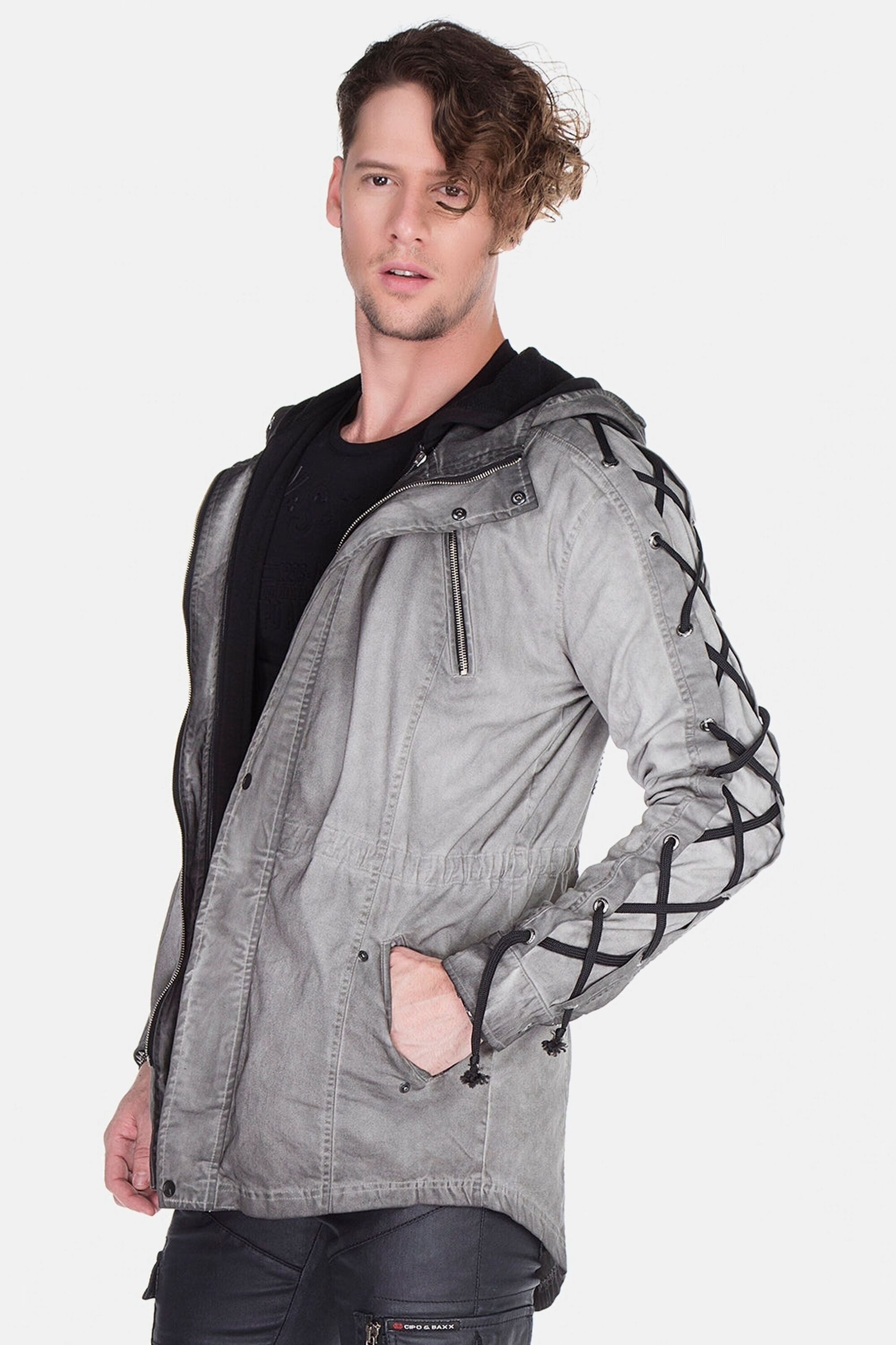 Cipo & Baxx Outdoorjacke Jacke mit Rückendetail, CJ-183 – Bild 3 von 5