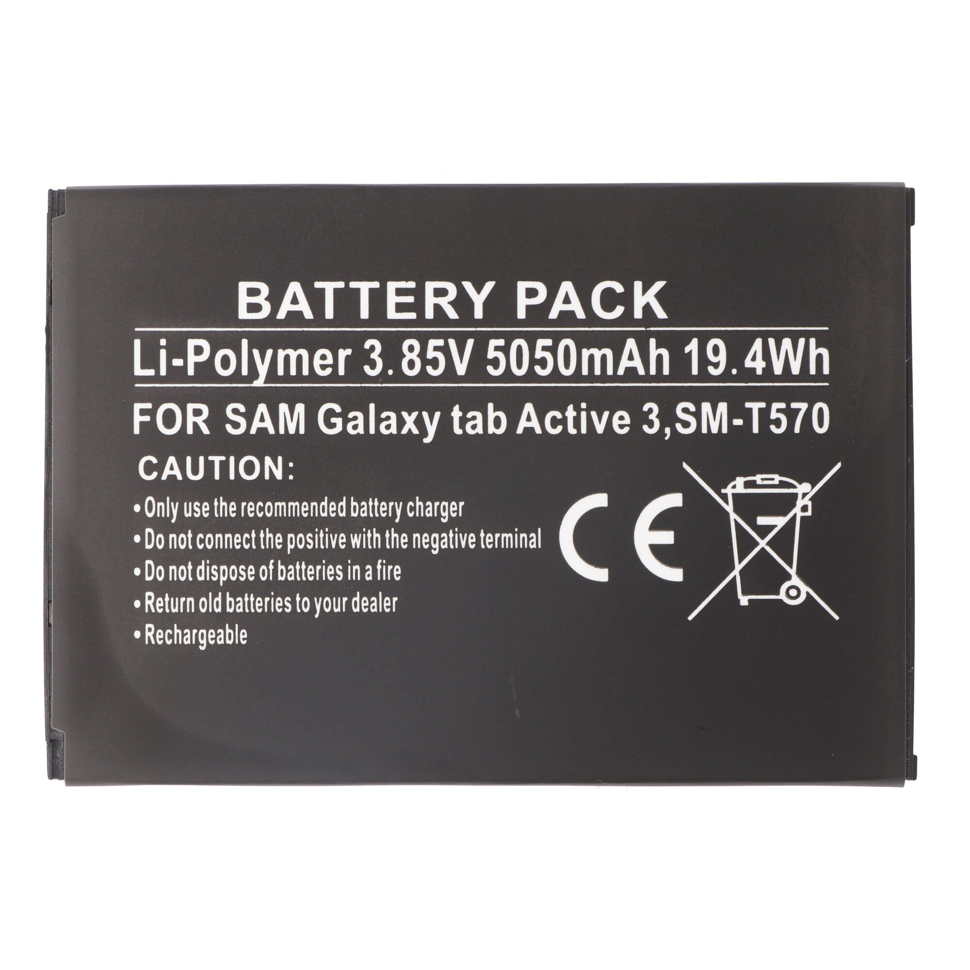 Akku Tab AccuCell Li-Polymer, Active Galaxy 3, SM-T570, Akku für Samsung 3, passend
