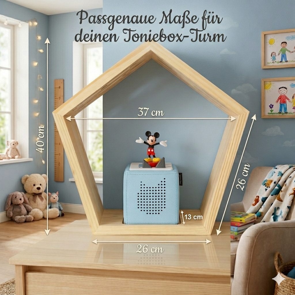 Baby Vivo Regal Toniebox magnetische Aufbewahrung für über 68 Tonies - 5 Eck
