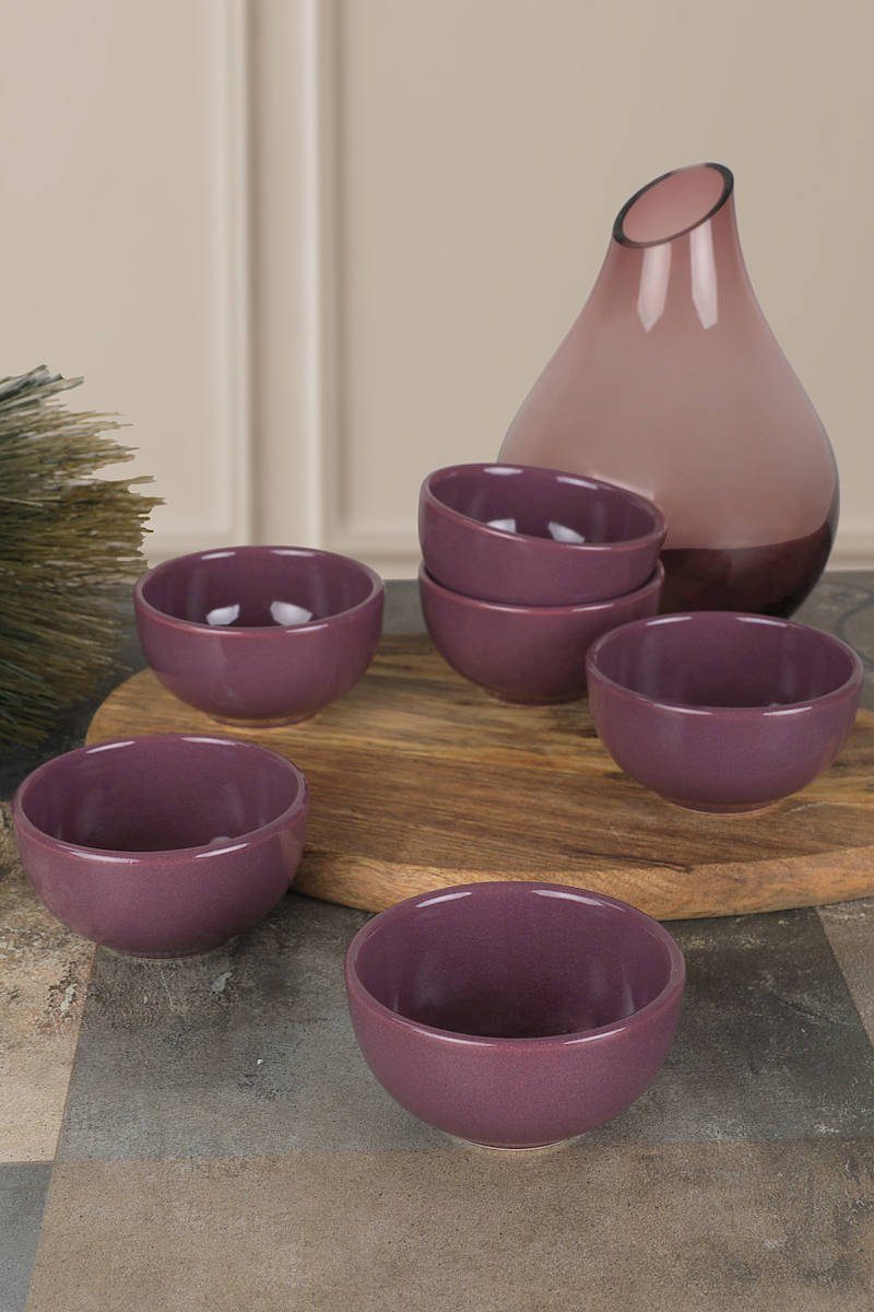 Keramik Hermia Violett, Teller-Set KRM1138, Essteller, Concept 100%