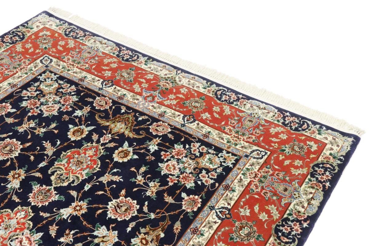 Orientteppich, mm Isfahan Nain Seidenkette Höhe: rechteckig, Handgeknüpfter Orientteppich 144x226 Signiert 8 Trading,