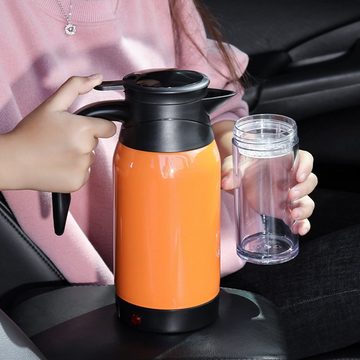 Rutaqian Wasserkocher Auto Elektrischer Wasserkocher für Wasser Kaffee Getränke Heizung, Edelstahl