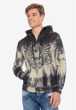 Cipo & Baxx Sweatjacke mit stylischem Printdesign