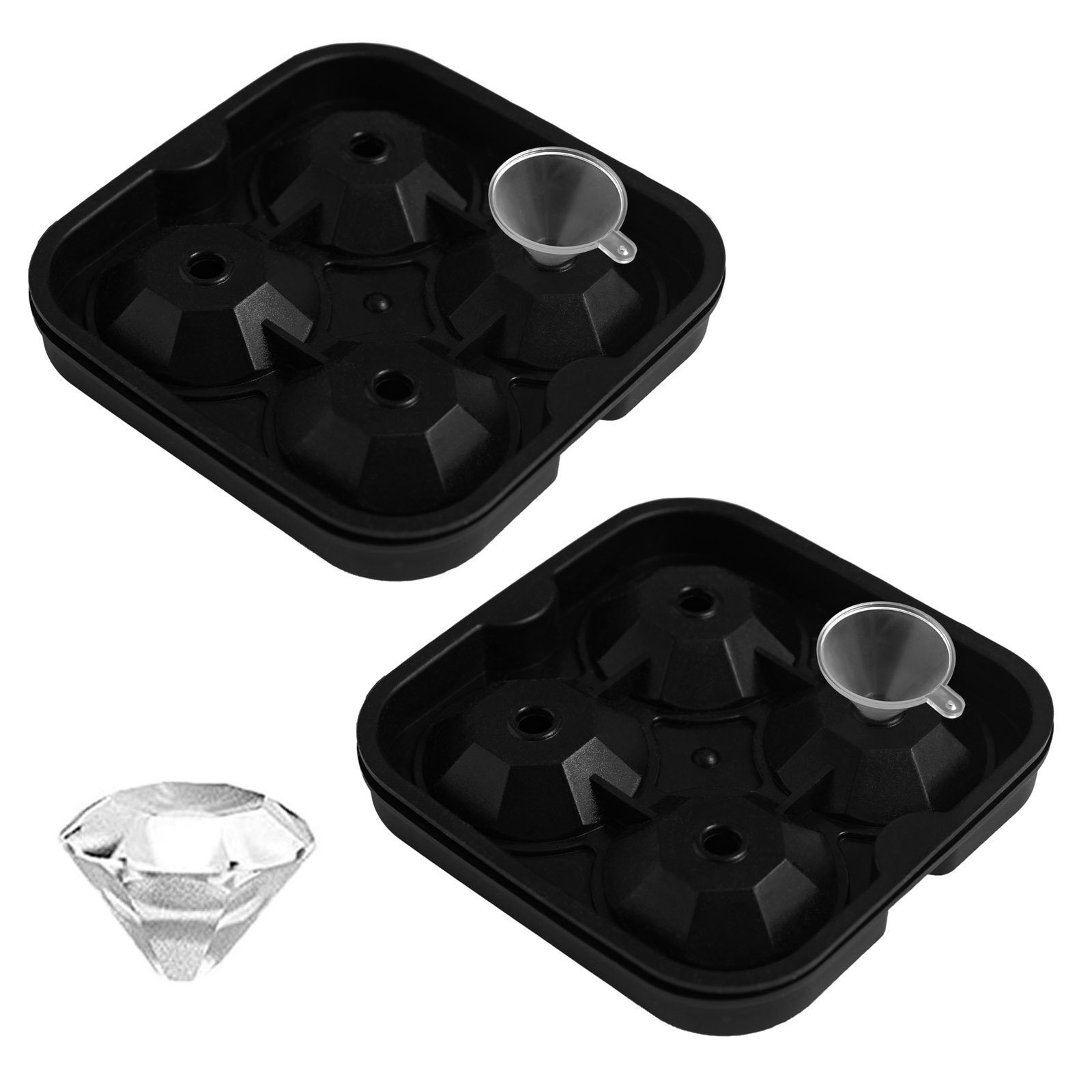 Eiswürfelform Silikonform Diamant Eiswürfelbehälter Silikon Eiswürfel