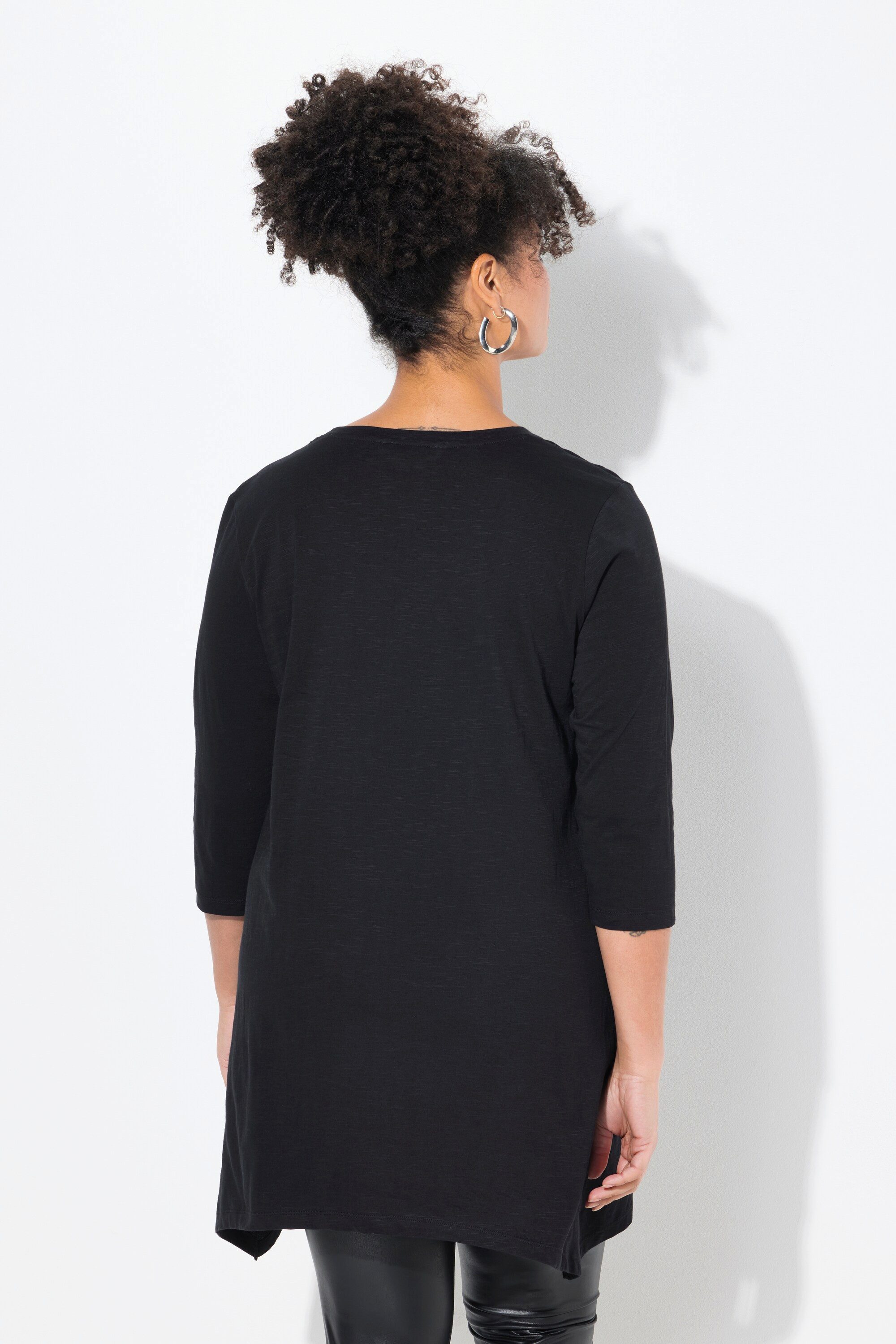 MIAMODA T-Shirt T-Shirt A-Linie Model-Motiv Zipfelsaum