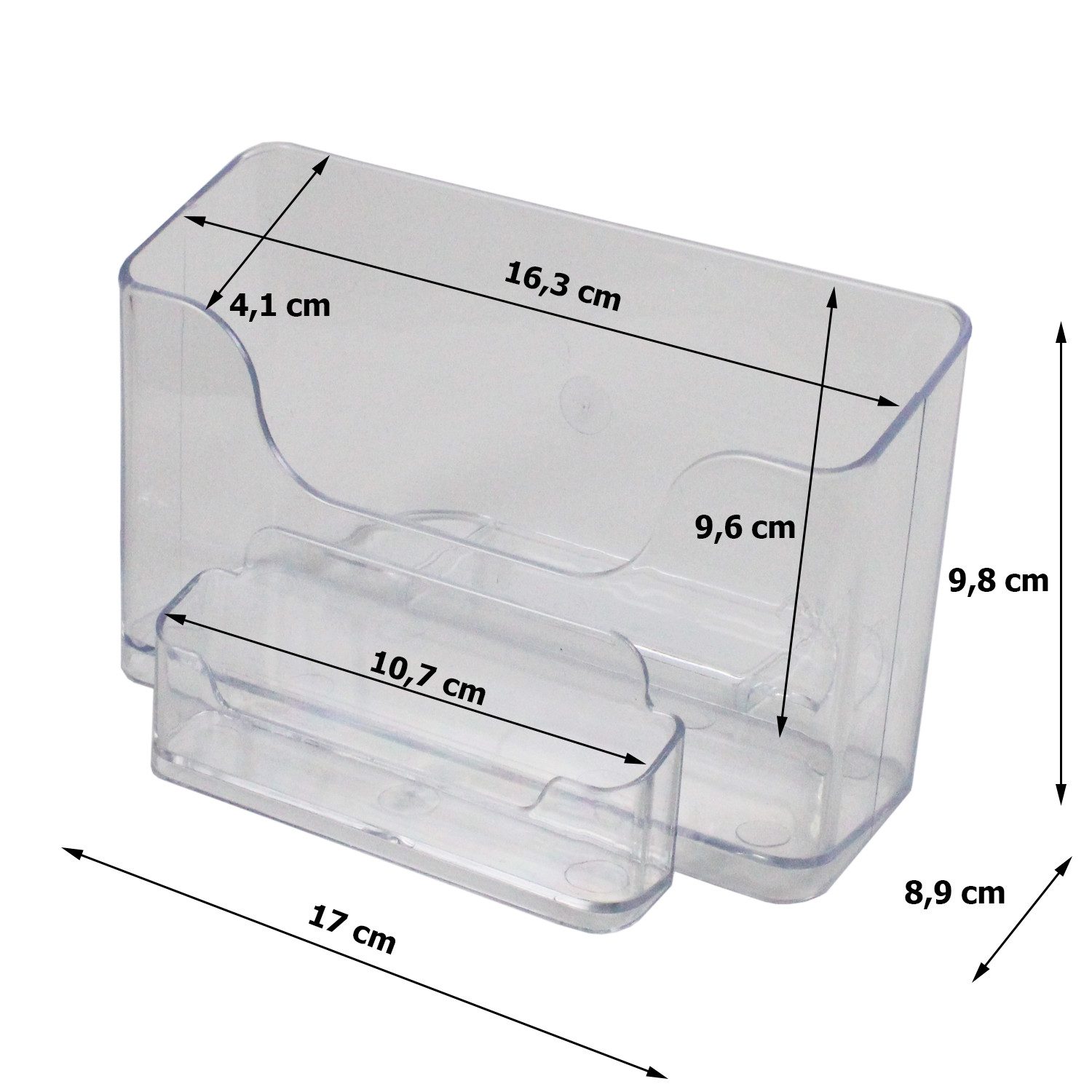 ogoPLUS Zeitungsständer DIN A6 Querformat Prospekthalter Hochformat mit Vis günstig online kaufen