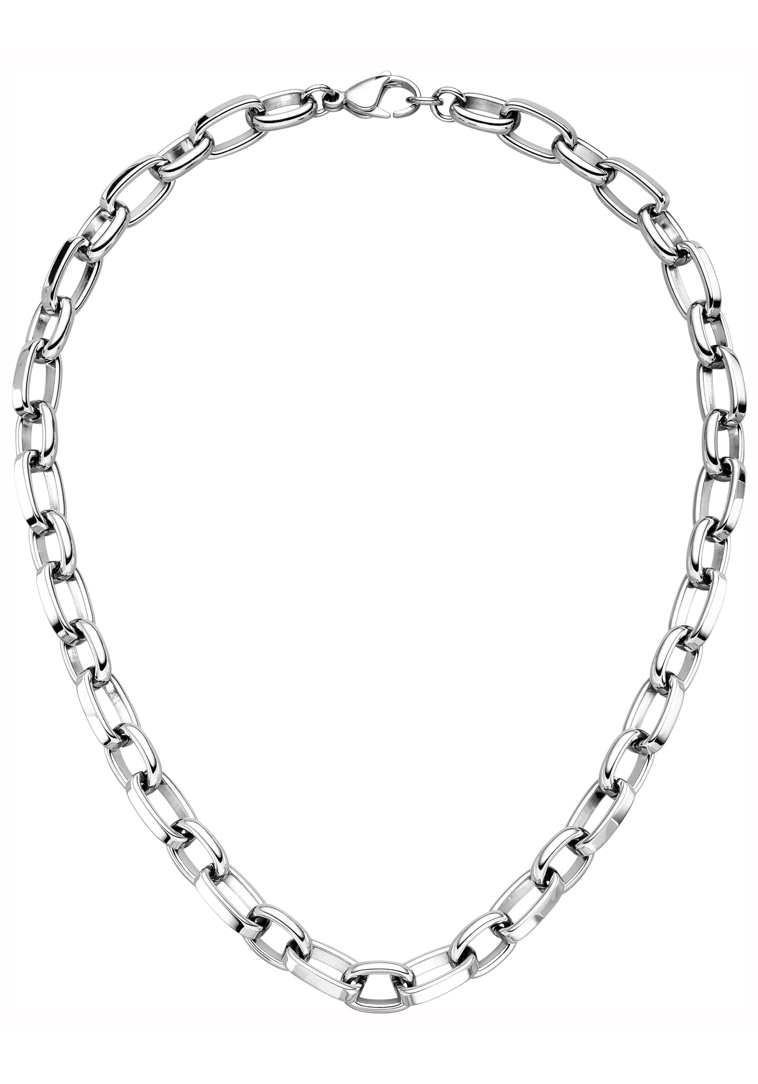 JOBO Statementkette Kette Statement 10 mm, Edelstahl oder Bicolor-Optik 48 cm